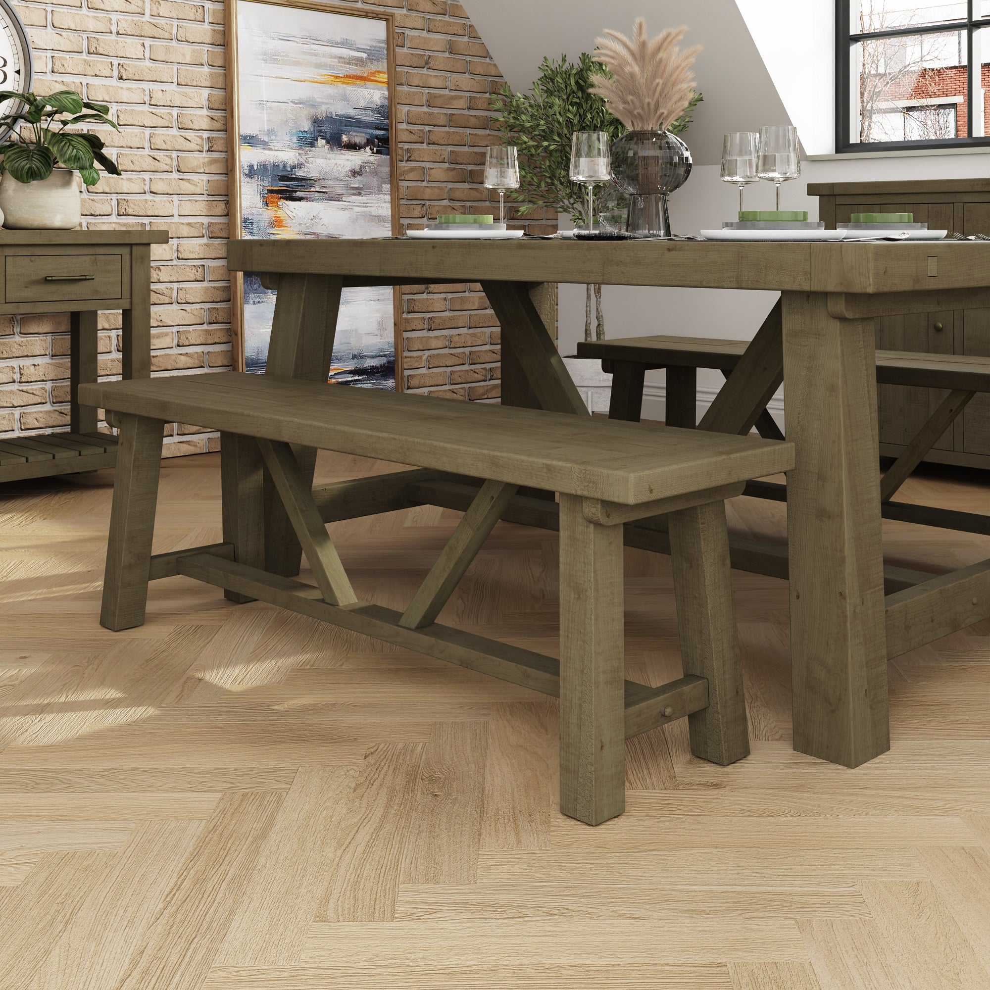 Drift Reclaimed Pine Dining Bench - The Orchard Home and Gifts