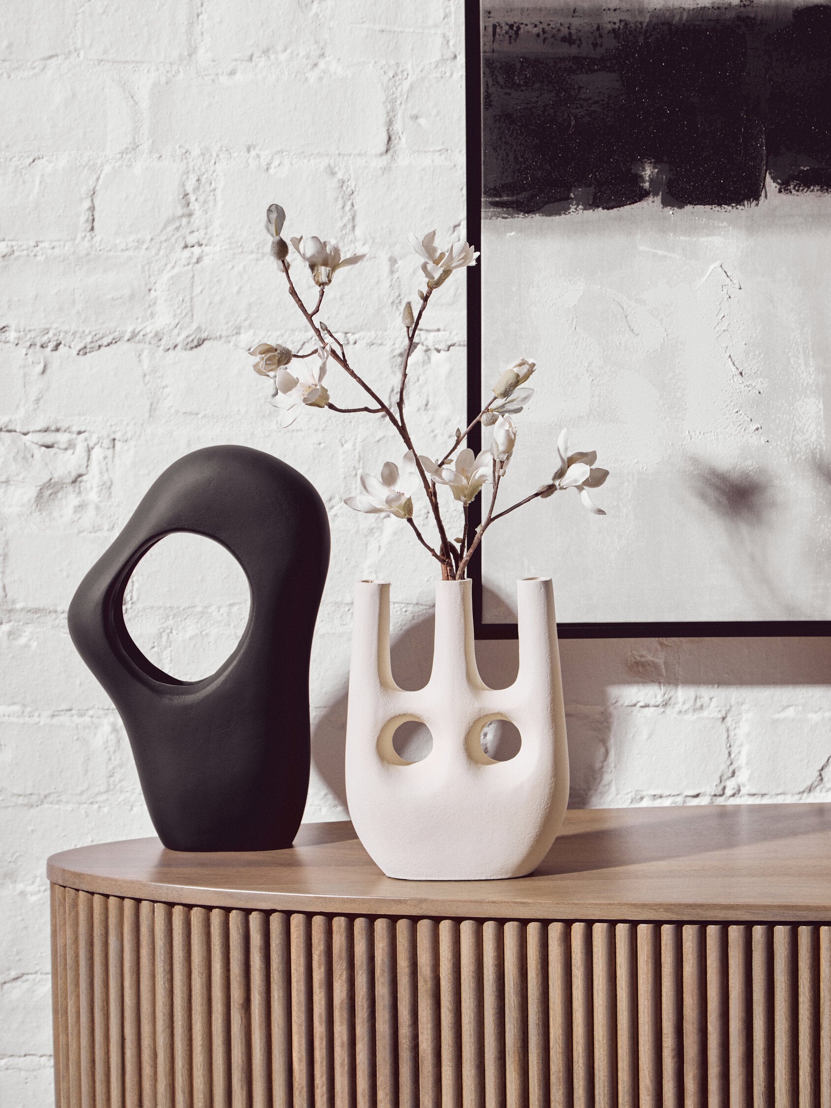 Monochrome Textured Canvas Wall Art - The Orchard Home and Gifts