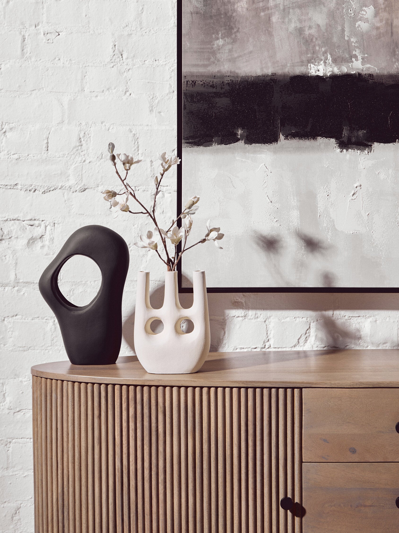 Monochrome Textured Canvas Wall Art - The Orchard Home and Gifts