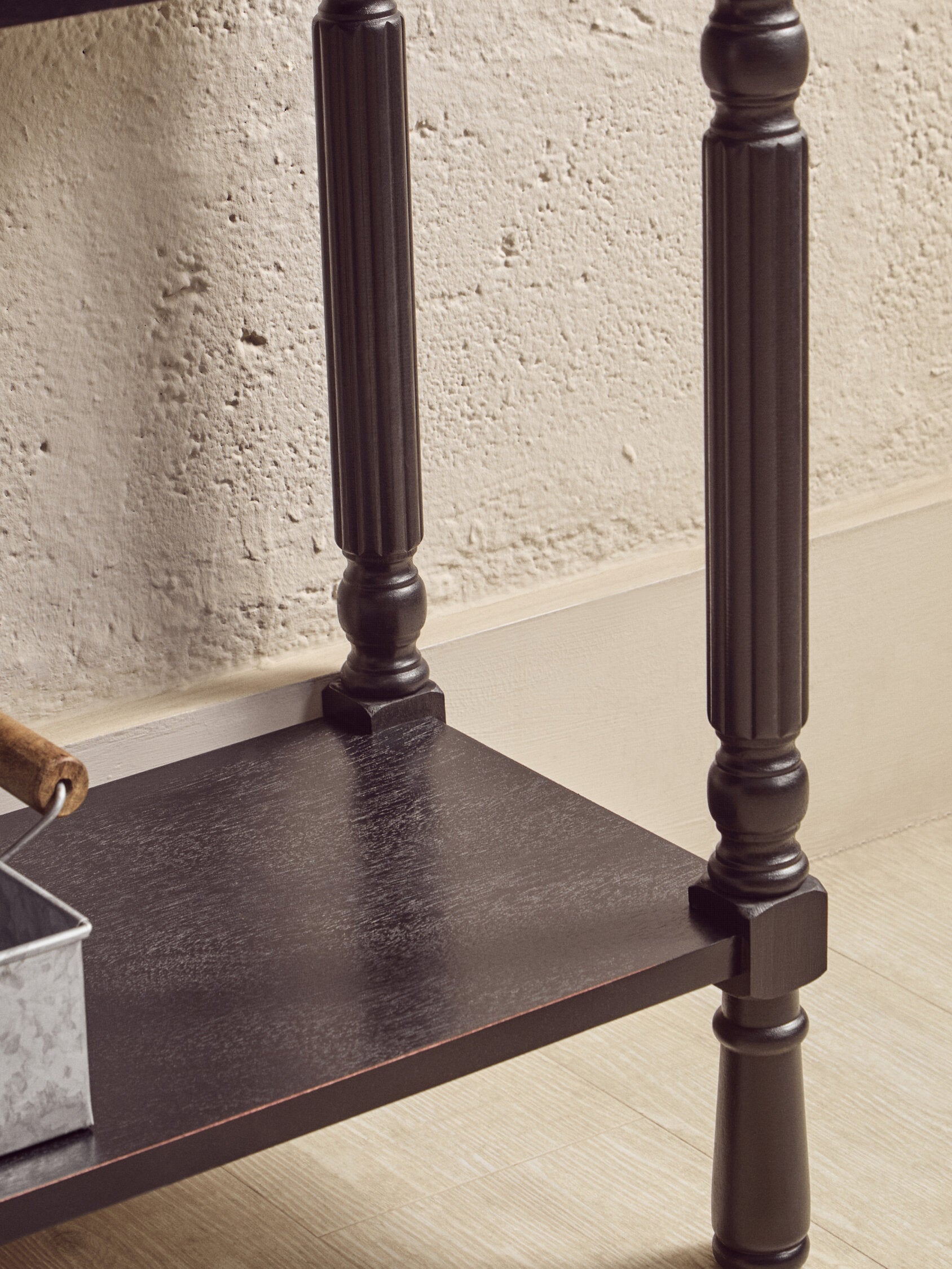 Vintage Black Three Drawer Console Table - The Orchard Home and Gifts