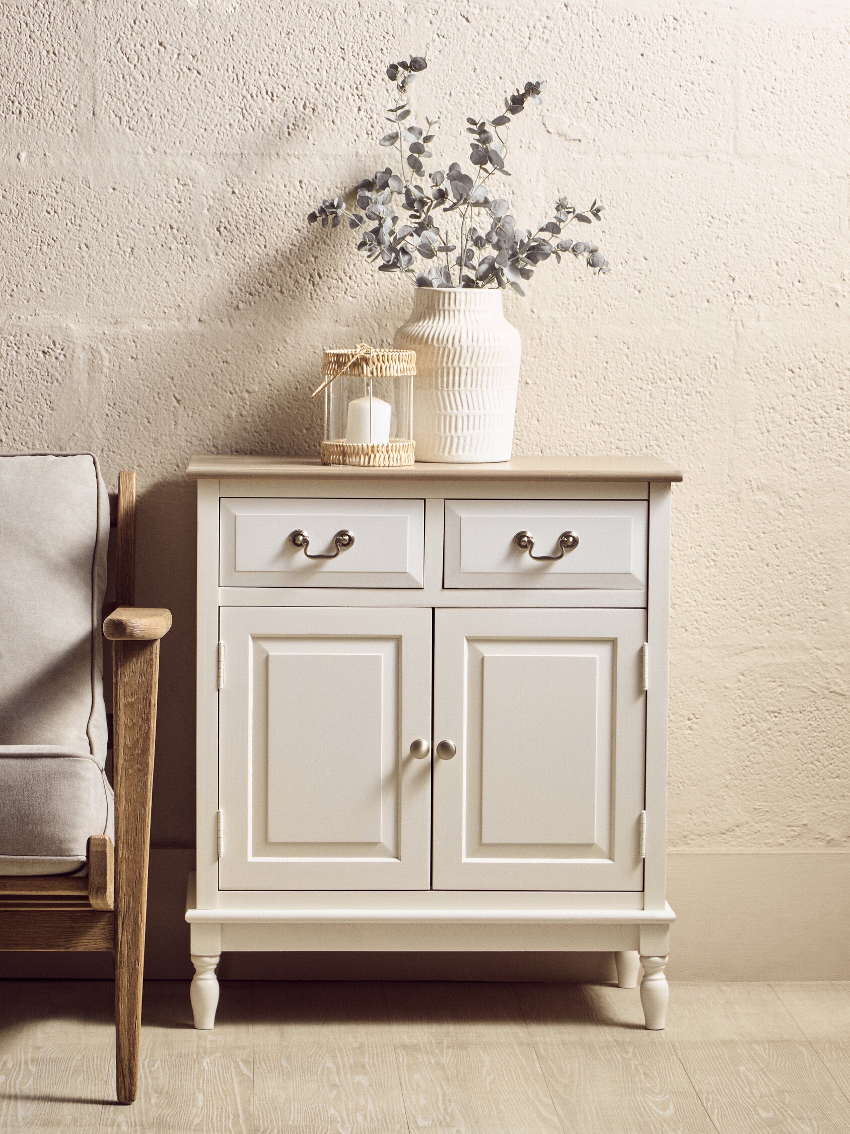 Country White Two Door Sideboard - The Orchard Home and Gifts
