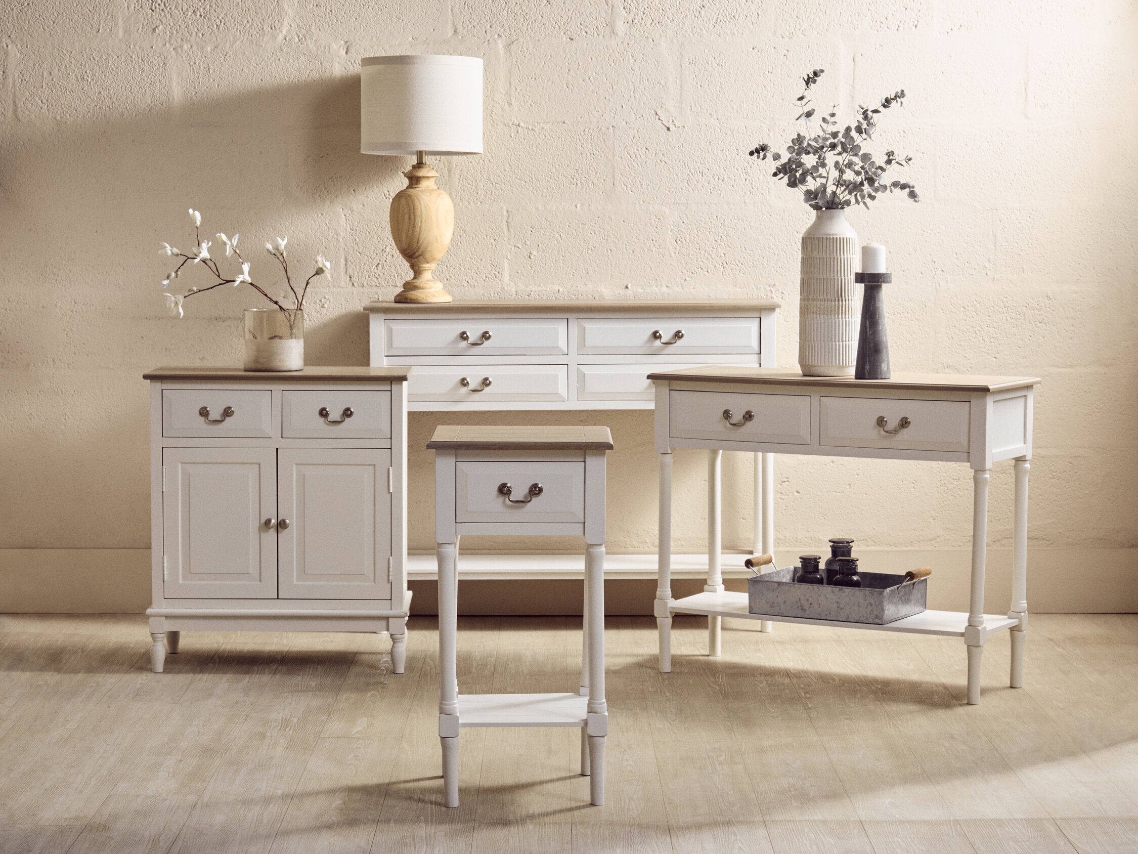 Country White Two Door Sideboard - The Orchard Home and Gifts