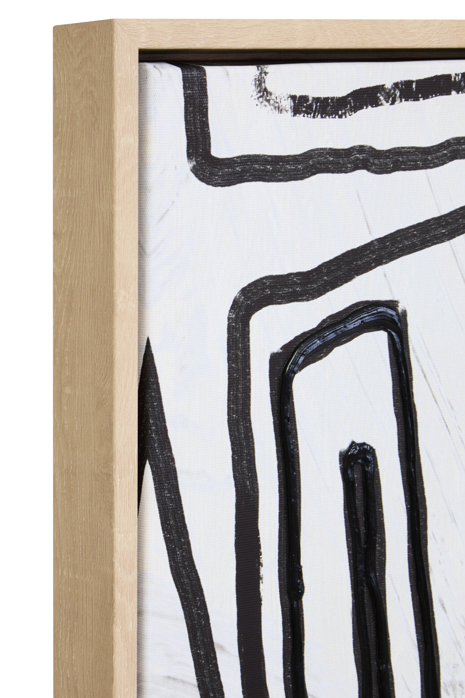 Abstract Black and Cream Canvas Wall Art - The Orchard Home and Gifts