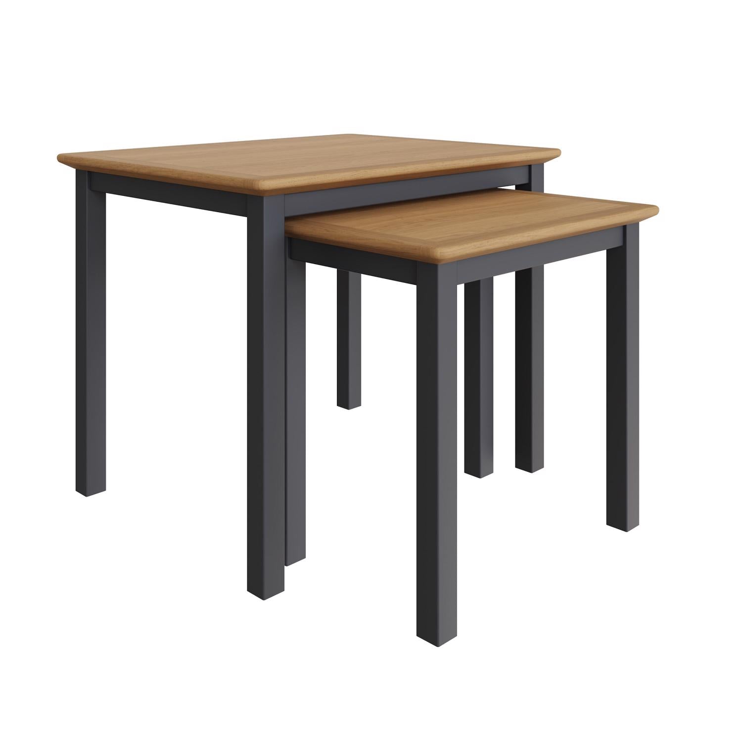 Dove Grey Oak Nest Of Two Tables