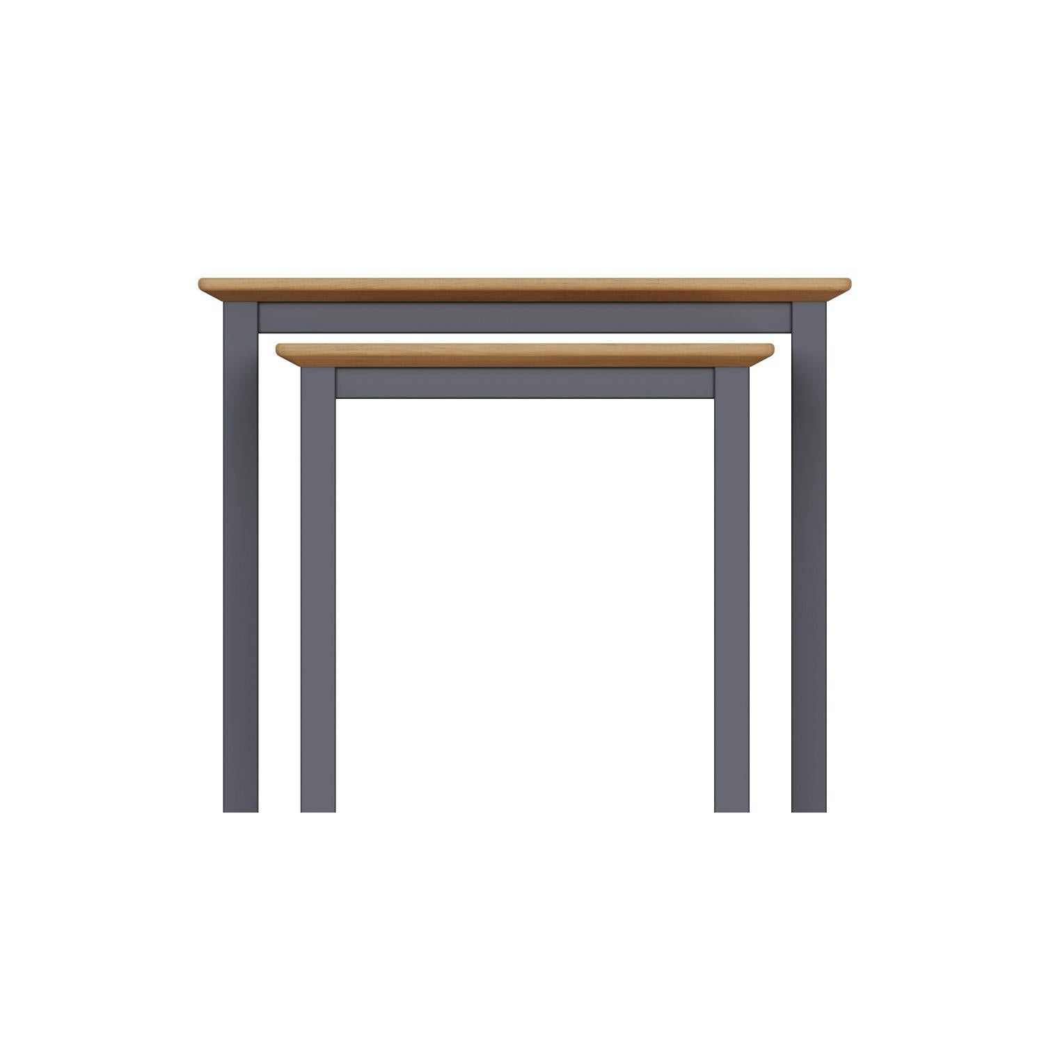 Dove Grey Oak Nest Of Two Tables