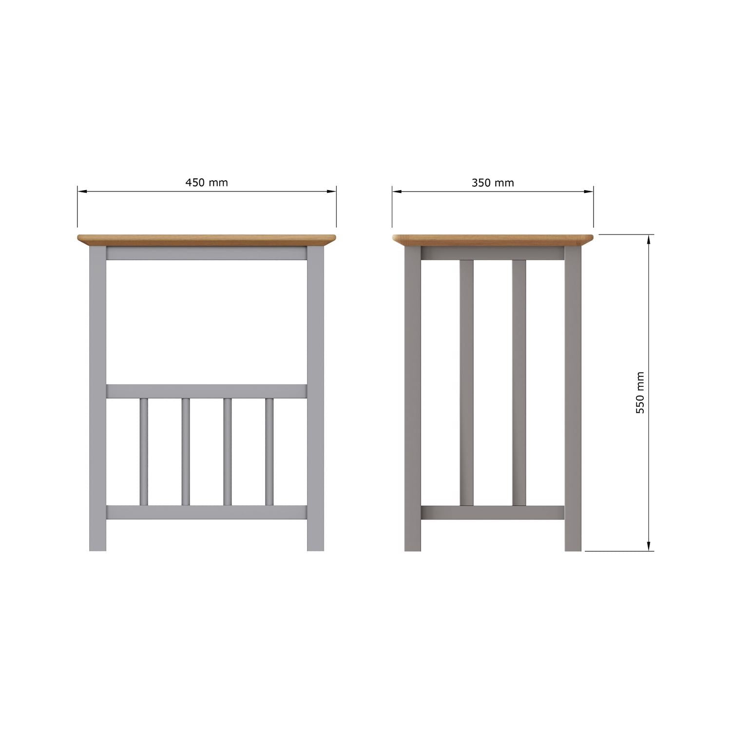 Dove Grey Oak Vinyl Record and Magazine Storage Rack