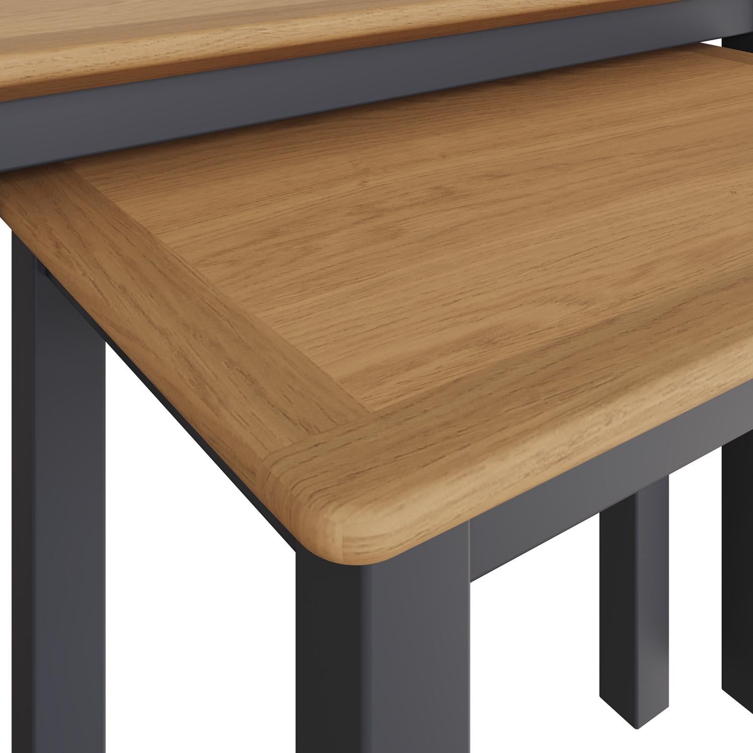 Dove Grey Oak Nest Of Two Tables
