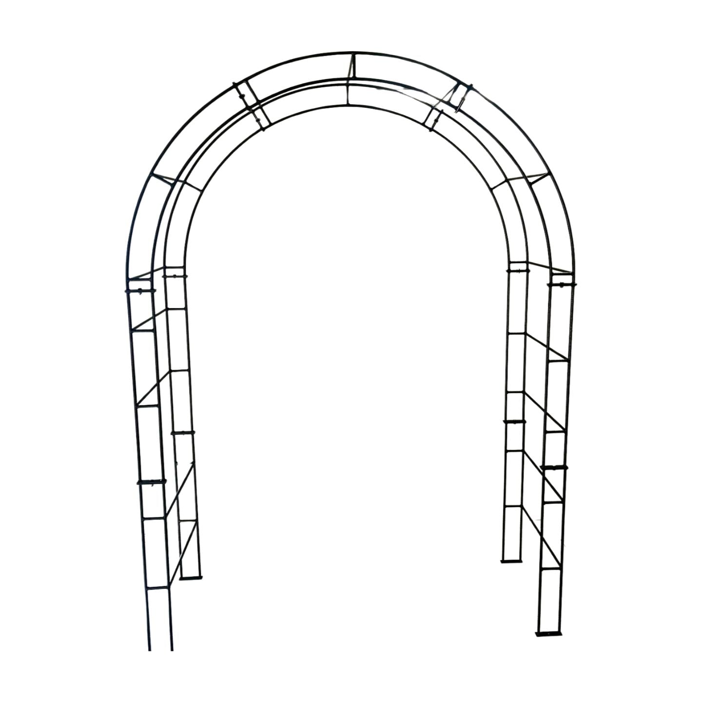 Paris Round Steel Black Steel Garden Arch Made in the UK
