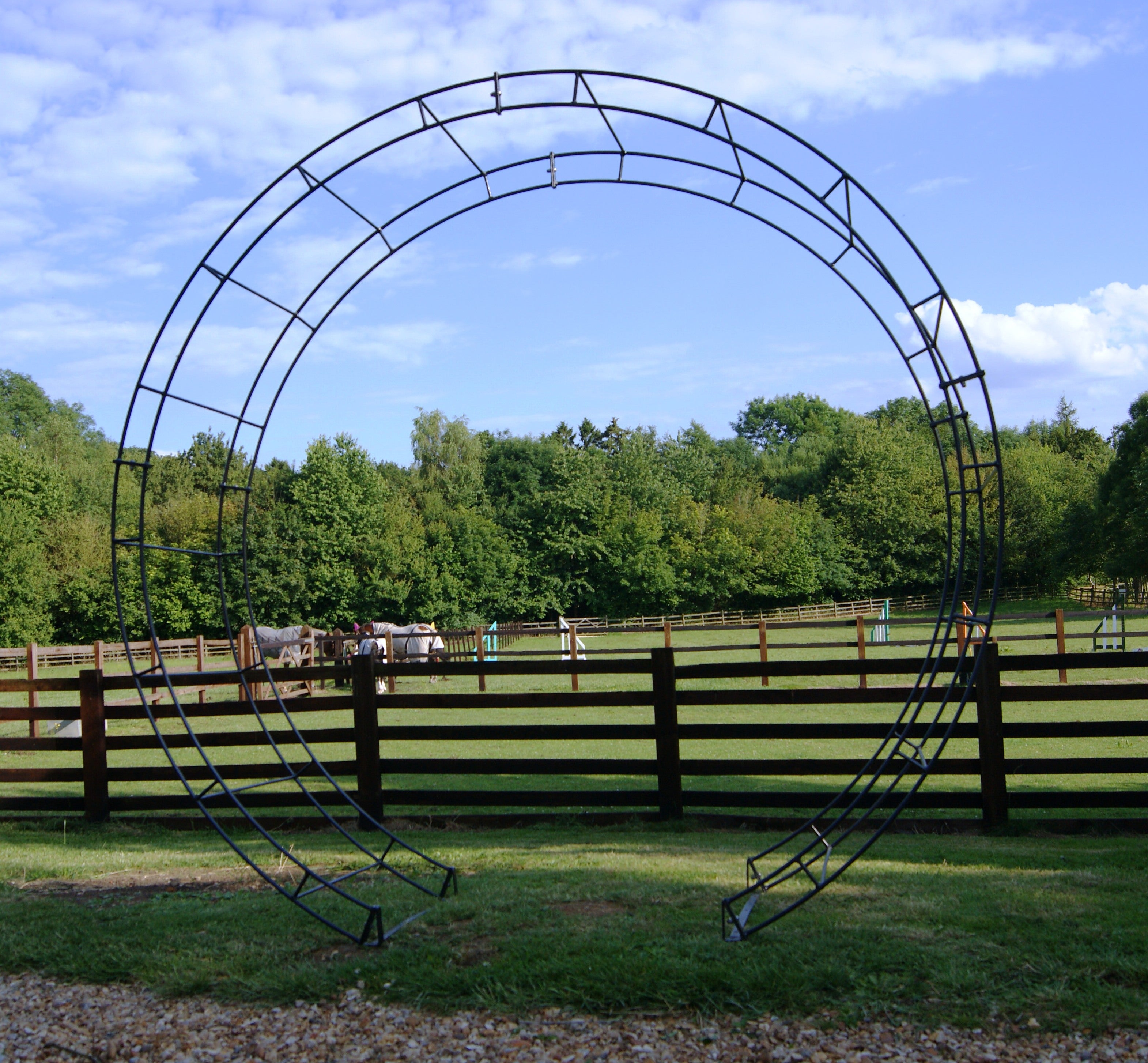 Round Steel Black Steel Garden Arch Made in the UK - The Orchard Home and Gifts