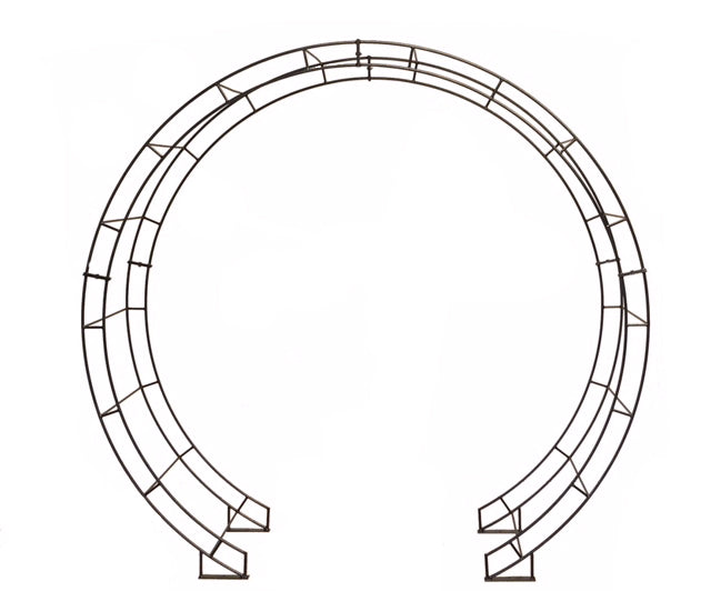 Round Steel Black Steel Garden Arch Made in the UK - The Orchard Home and Gifts