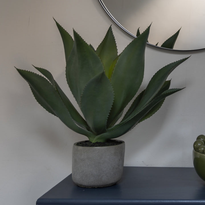 Aloe Vera Faux Plant In Clay Pot