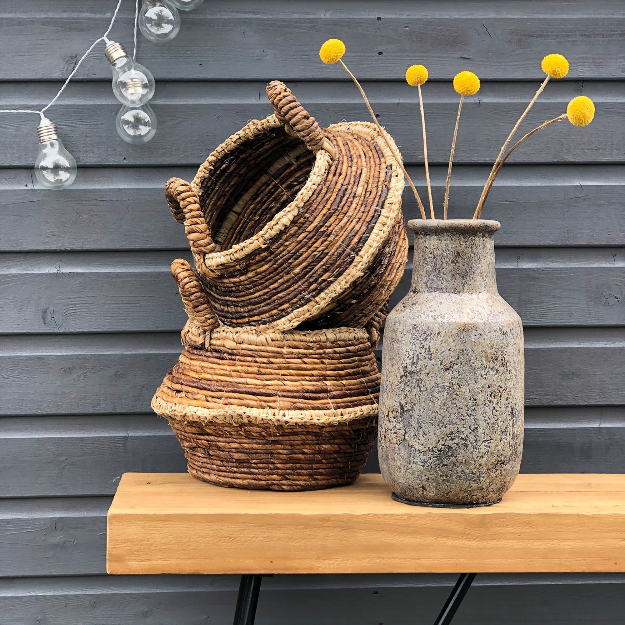 Single Banana Raffia Basket