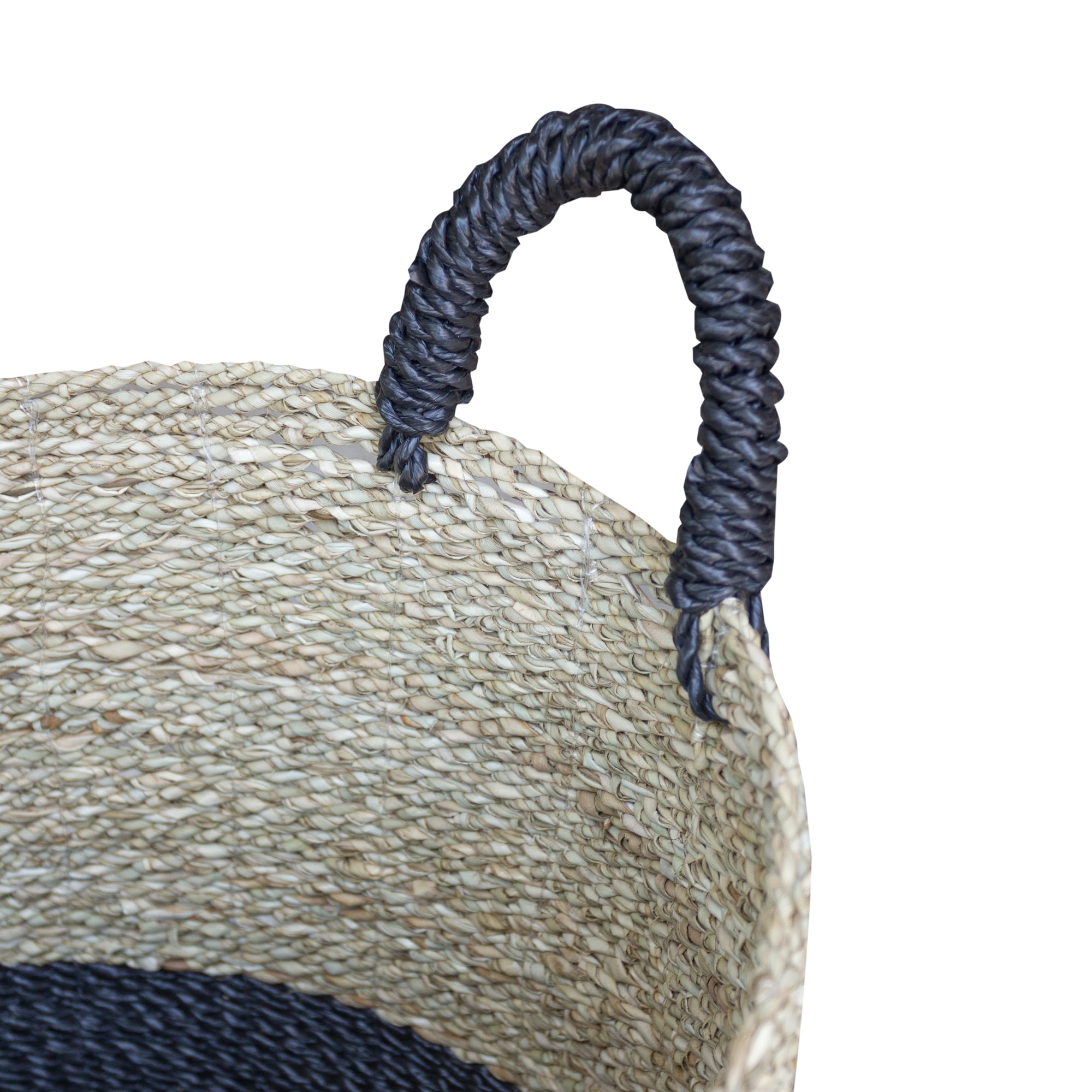 Set of 3 Charcoal & Natural Baskets