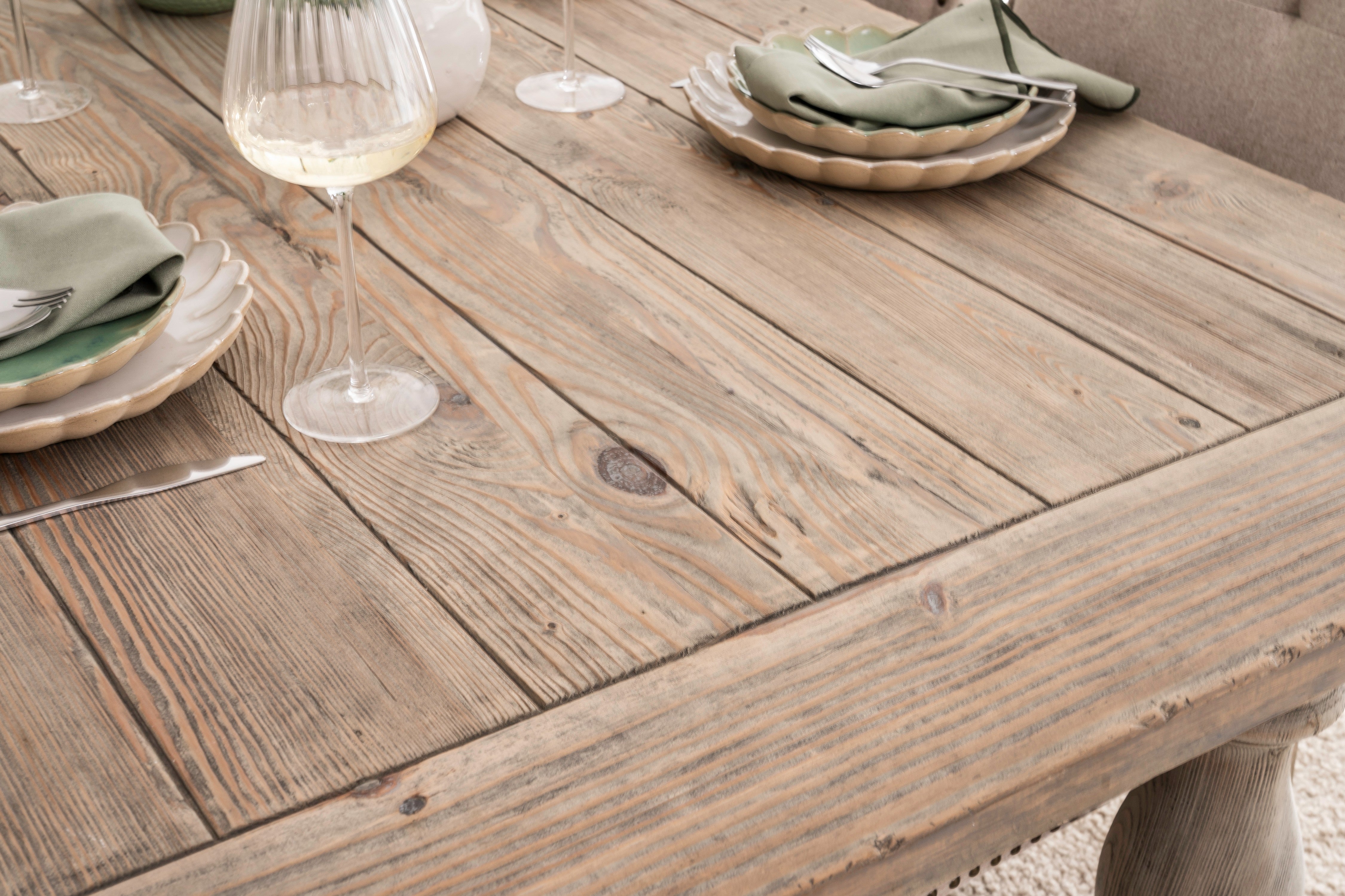 Blakeney Weathered Pine Refectory Dining Table - The Orchard Home and Gifts