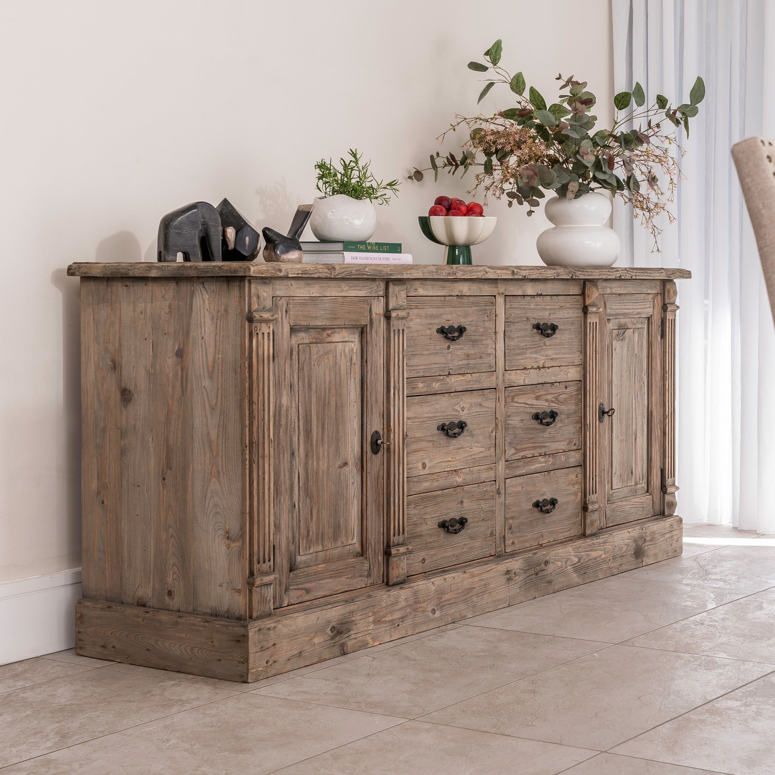 Blakeney Six Drawer Two Door Sideboard - The Orchard Home and Gifts
