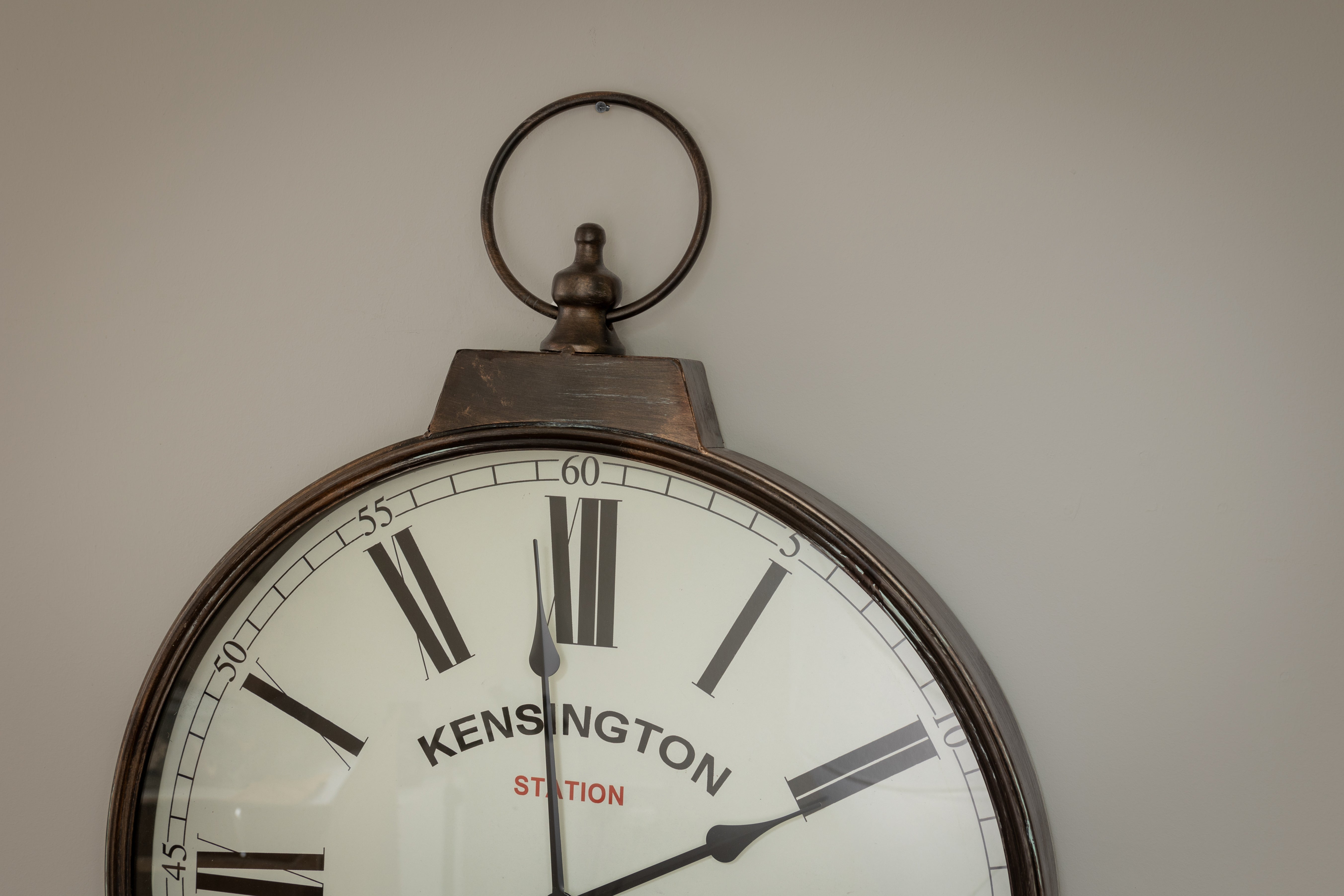 Brass Oversized Kensington Pocket Watch Wall Clock