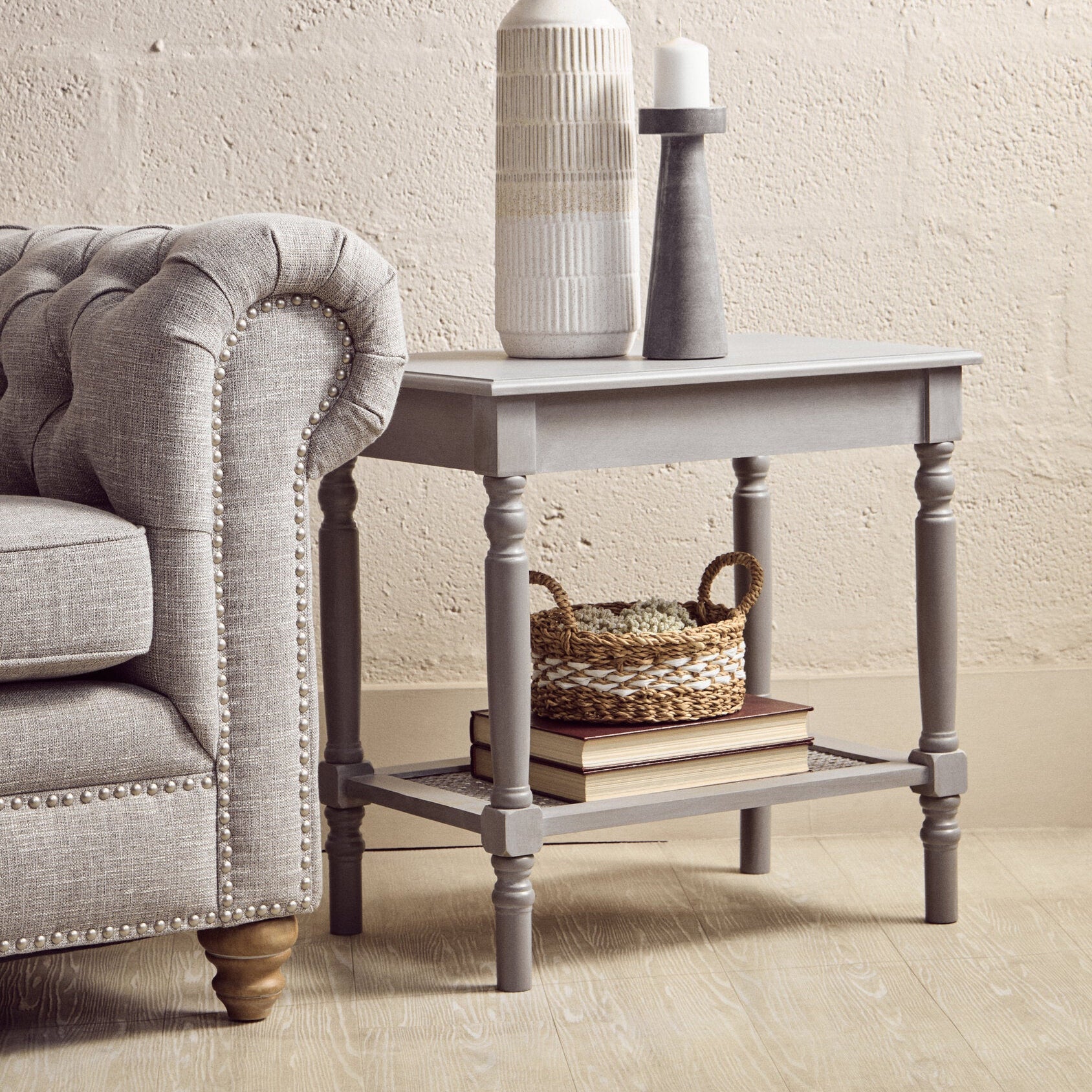 Classic Slate Grey Side Table - The Orchard Home and Gifts