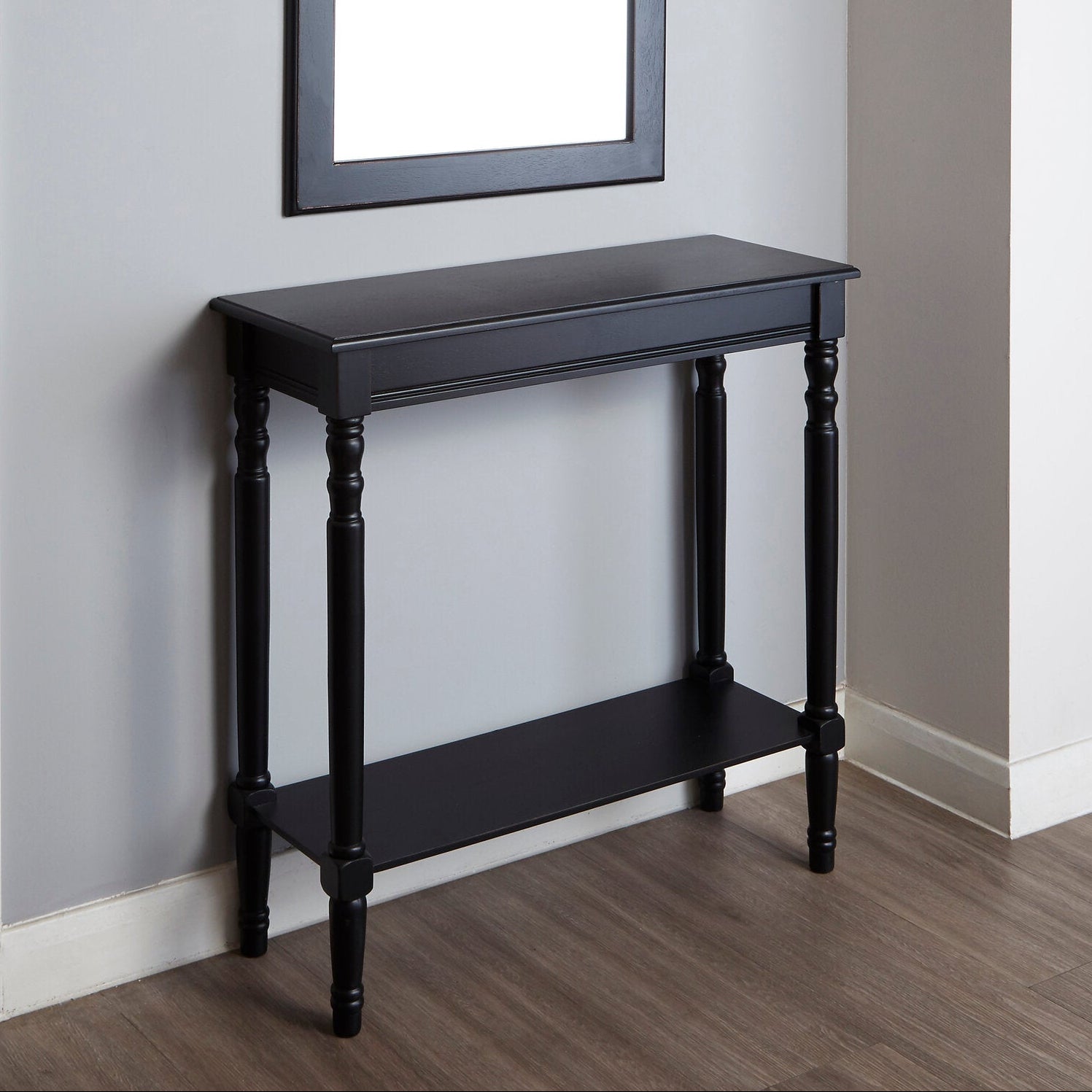 Classic Vintage Black Slim Console Table - The Orchard Home and Gifts