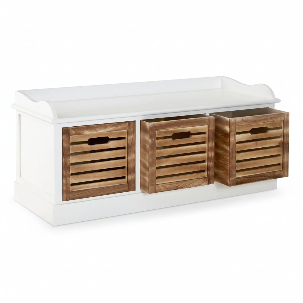 Costal Three Drawer Hallway Storage Bench - The Orchard Home and Gifts