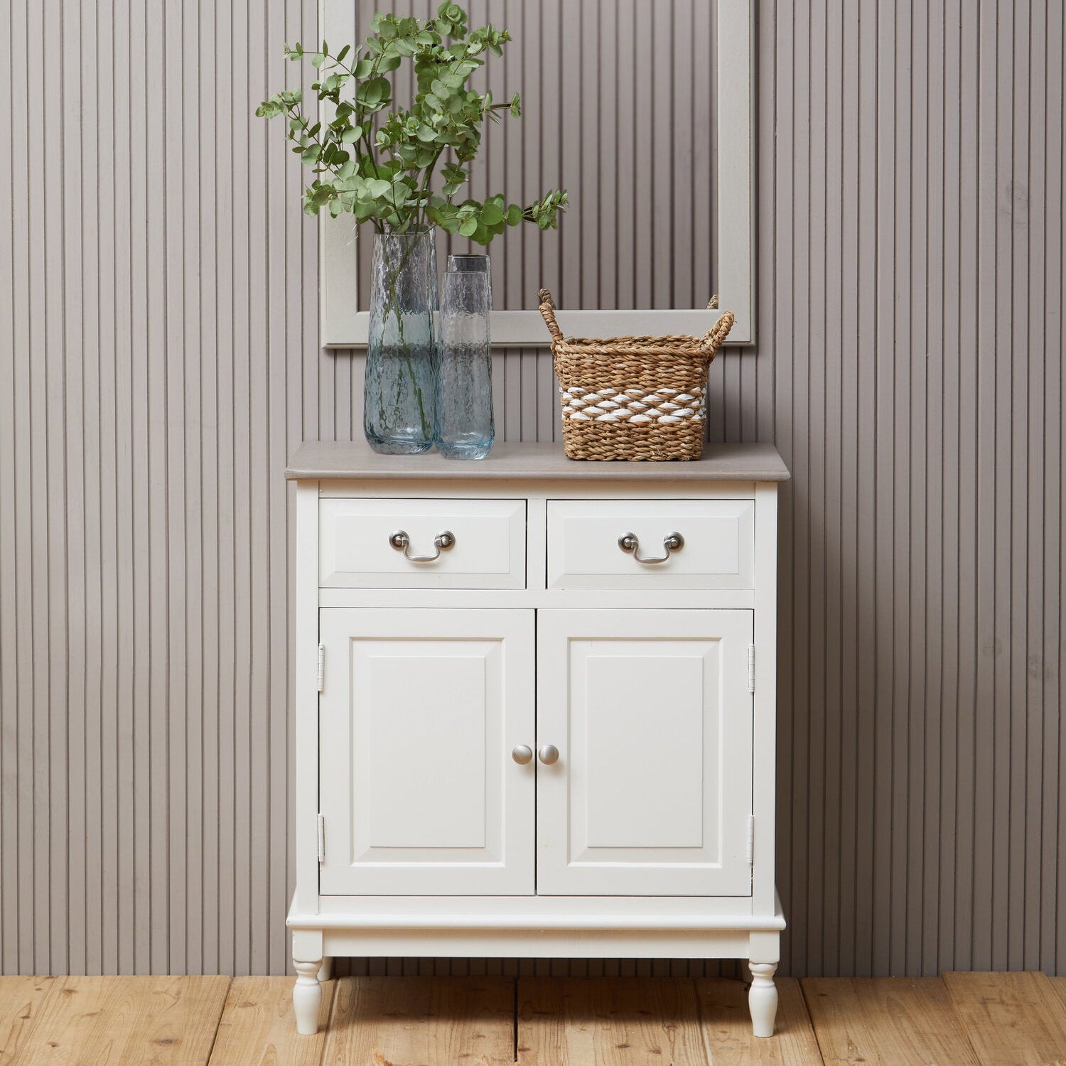 Country White Two Door Sideboard - The Orchard Home and Gifts