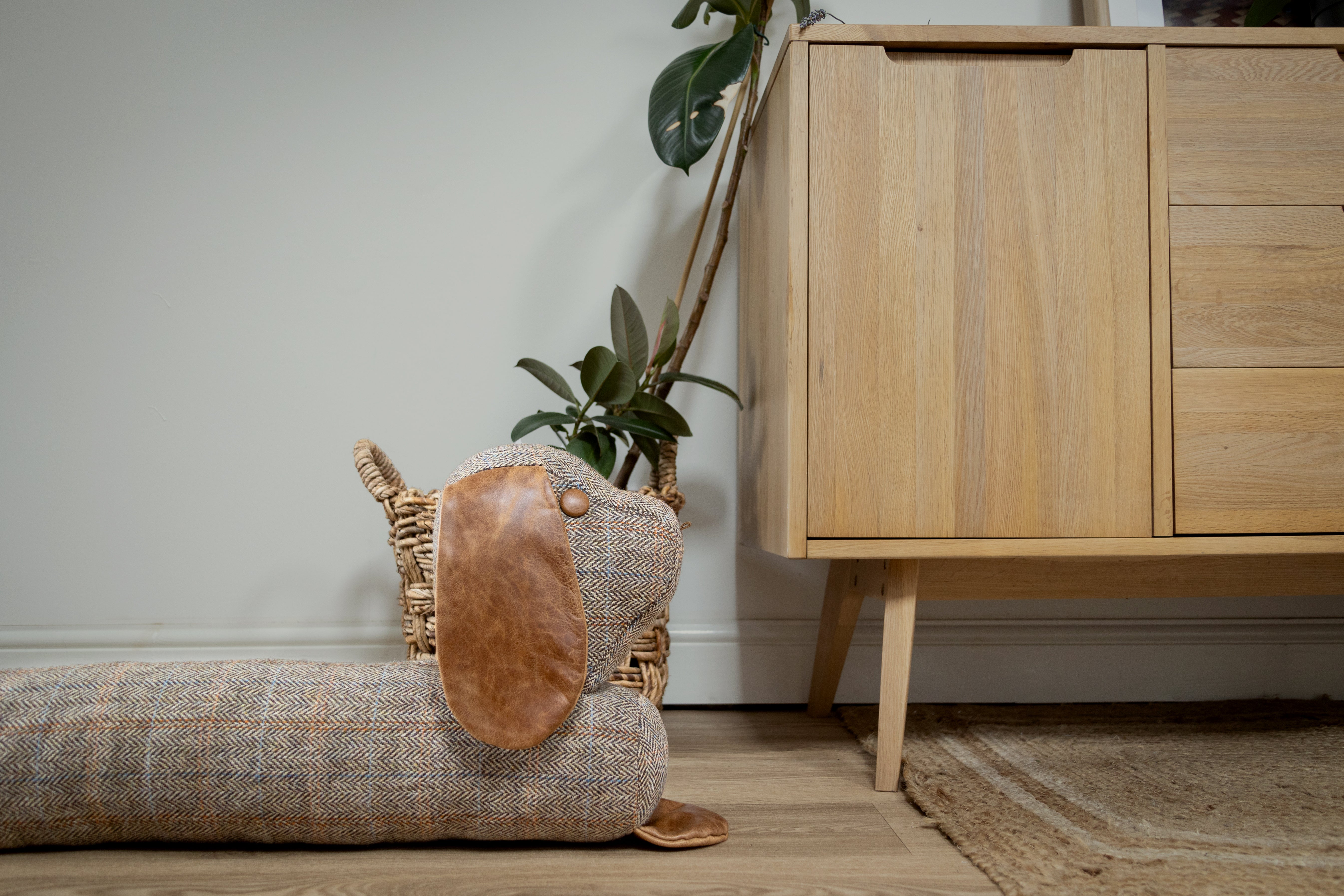 Gamekeeper Thorn Harris Tweed Dog Door Draught Excluder