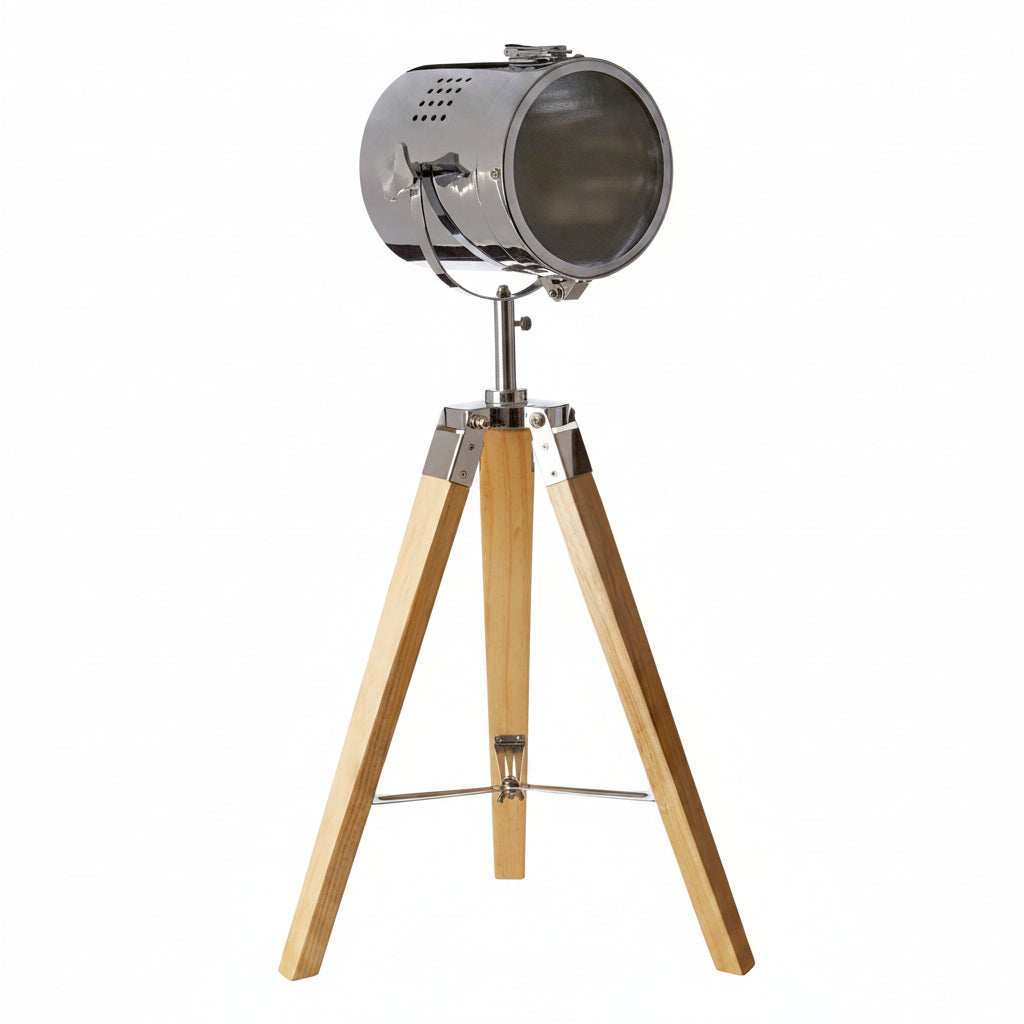 Gatsby Chrome Medium Tripod Lamp - The Orchard Home and Gifts