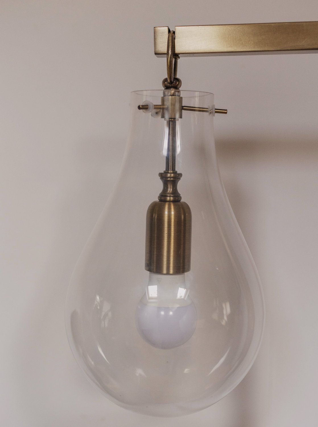 Gold Hanging Bulb Floor Lamp