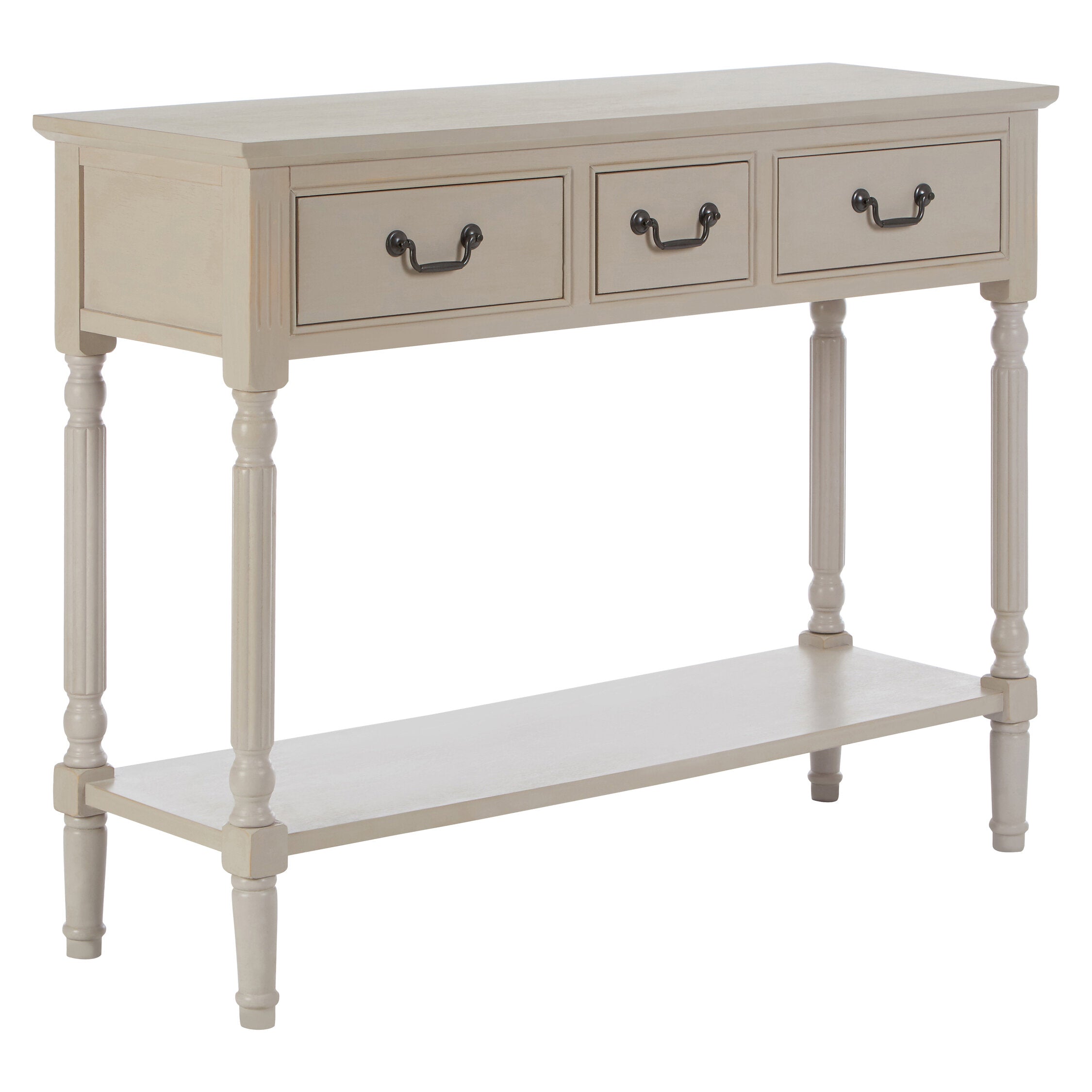 Grey Putty Three Drawer Console Table - The Orchard Home and Gifts