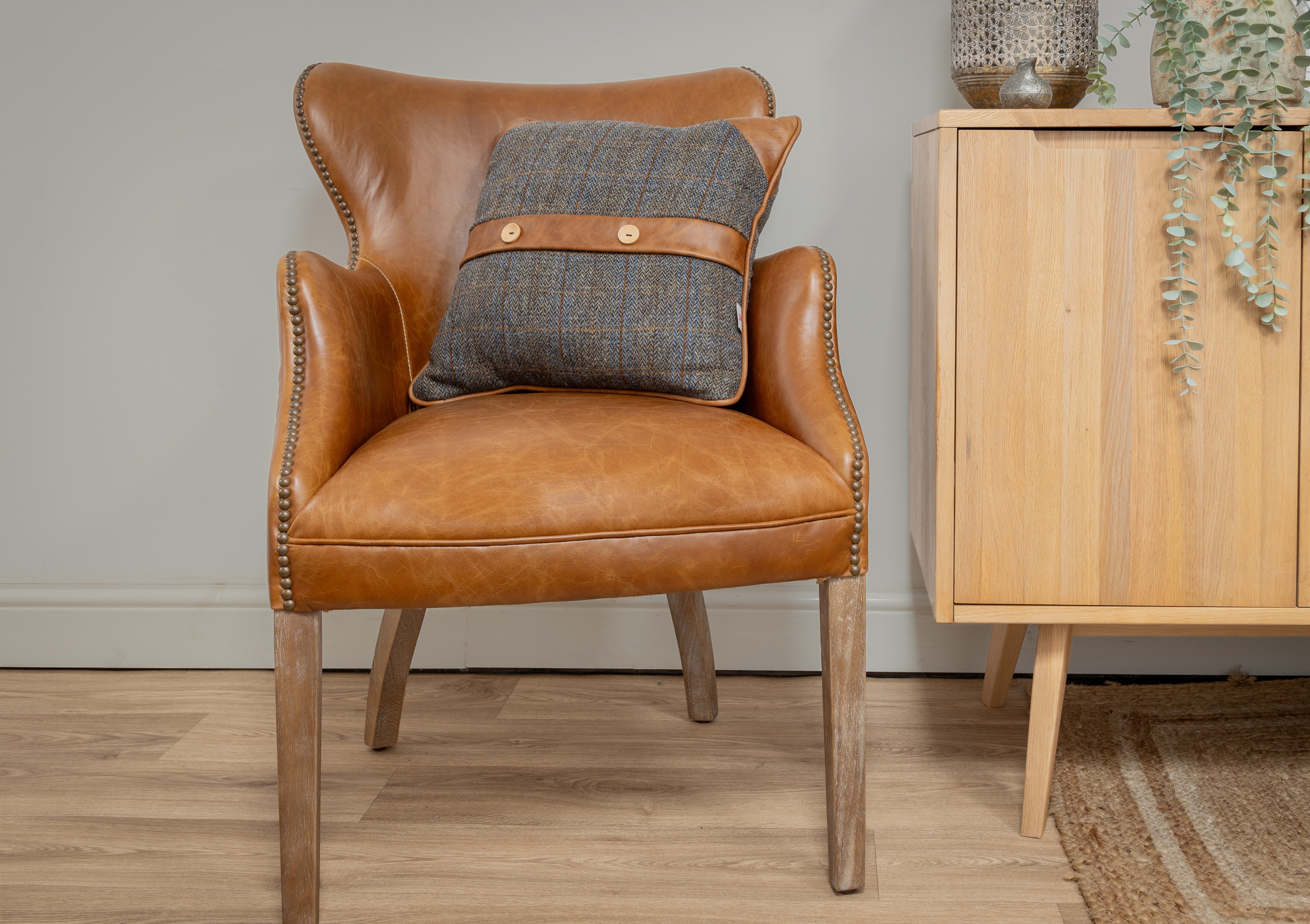 Havana Brown Leather Chair