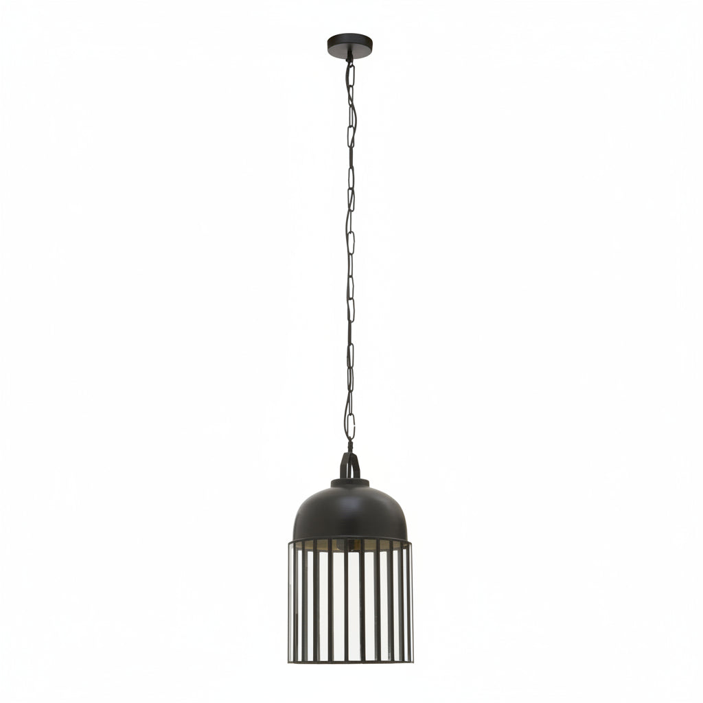 Industrial Iron and Glass Hanging Pendant Light - The Orchard Home and Gifts