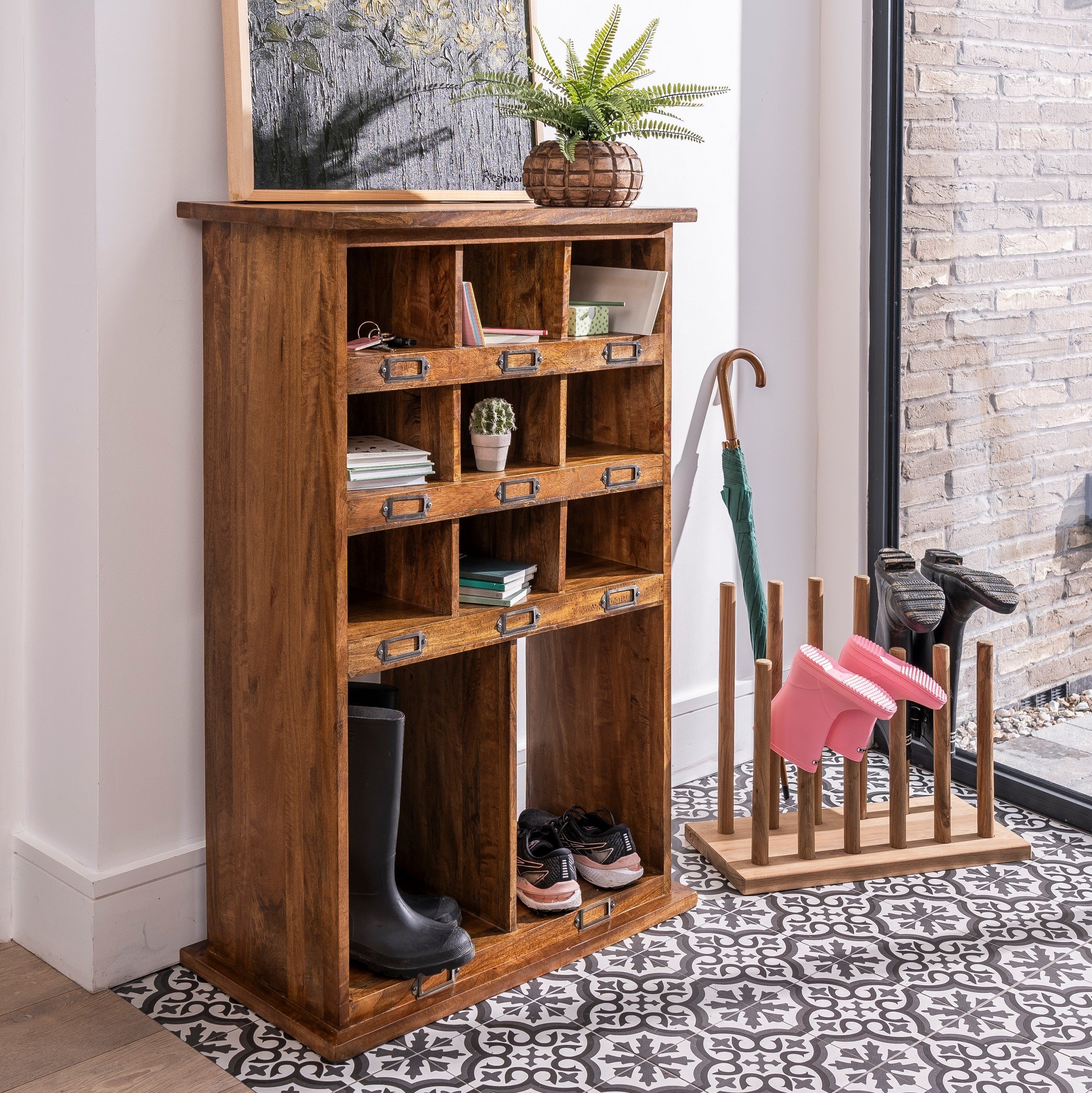 Industrial Vintage Boot Room Storage Locker - The Orchard Home and Gifts