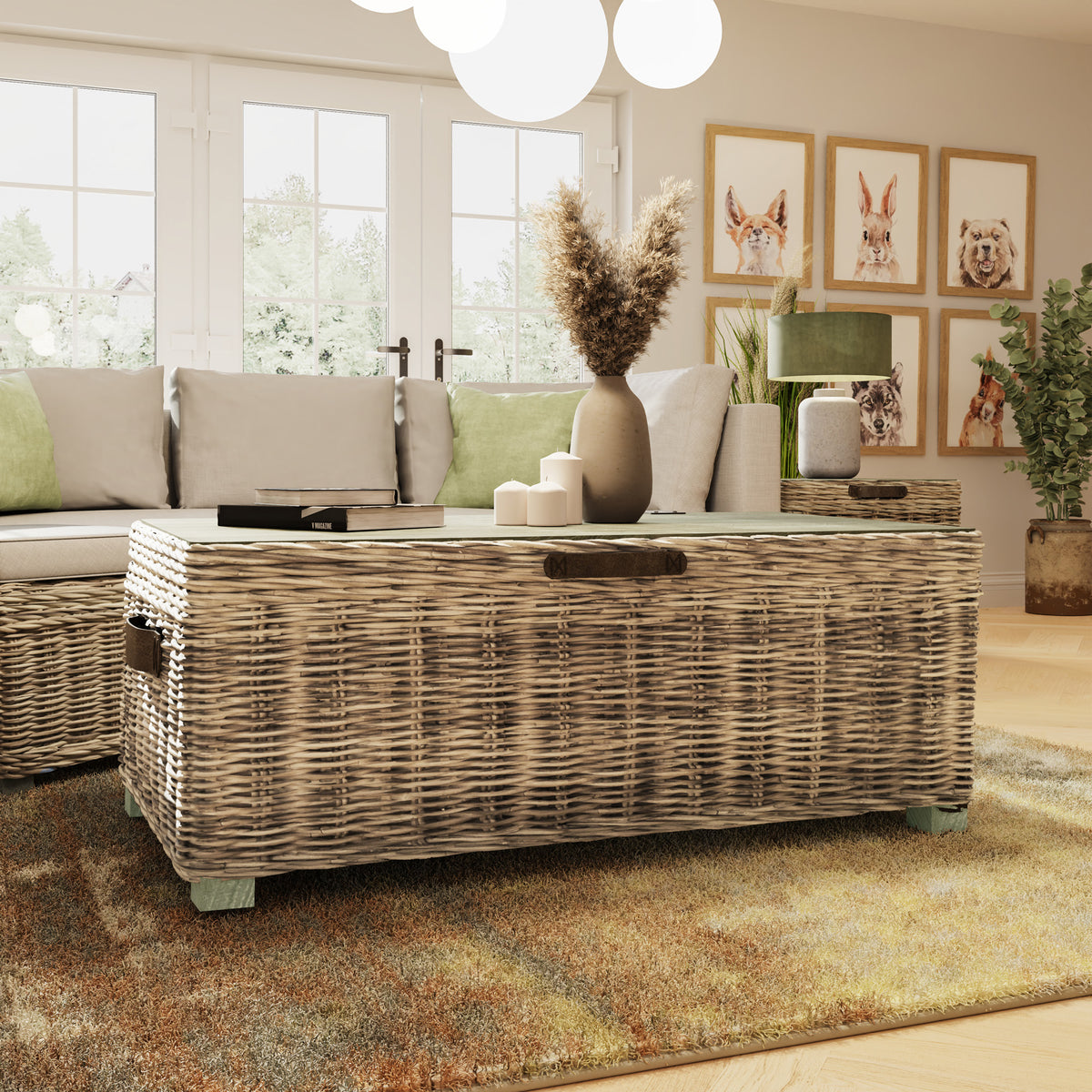 Washed Rattan Storage Coffee Table – The Orchard Home and Gifts