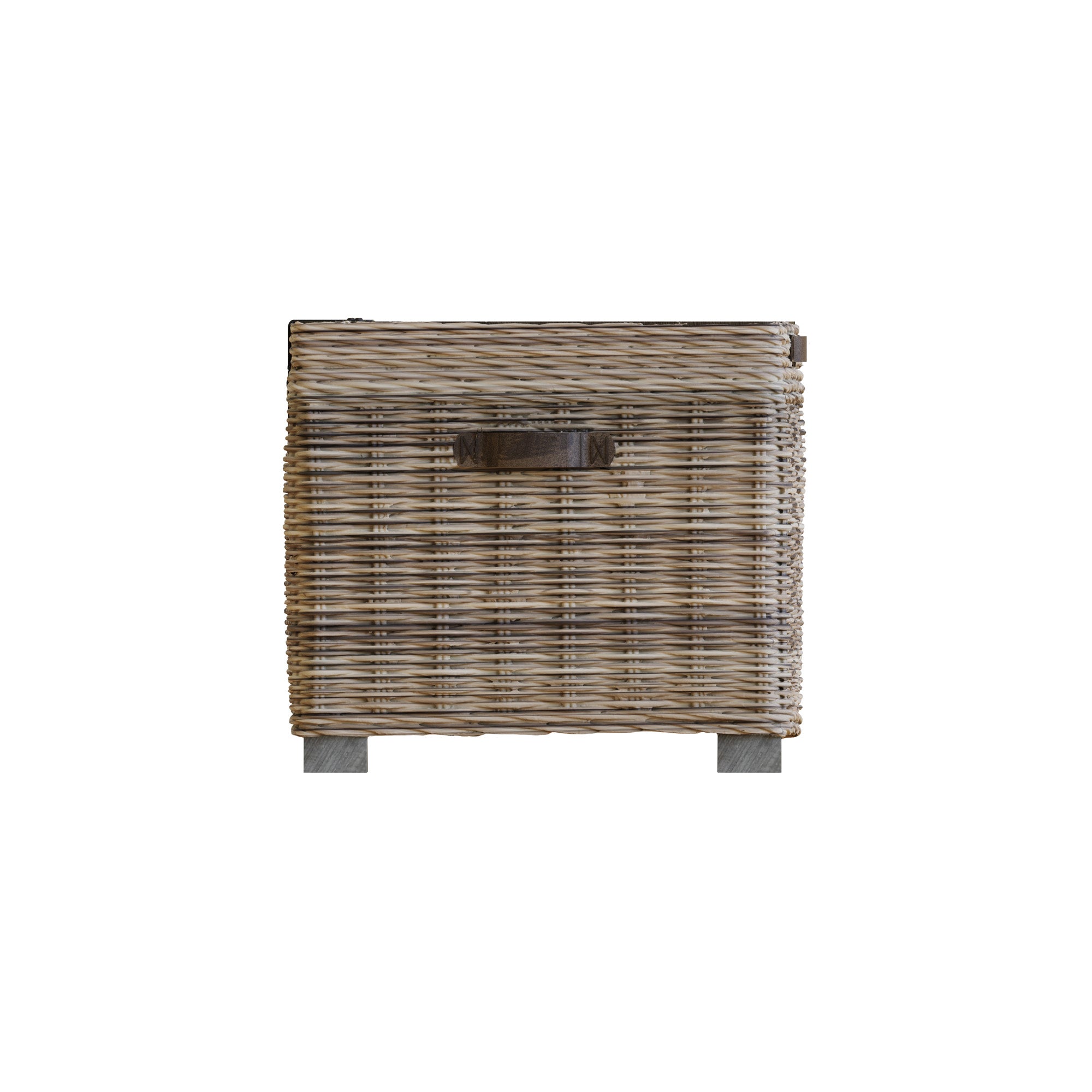 Washed Rattan Storage Side Table - The Orchard Home and Gifts