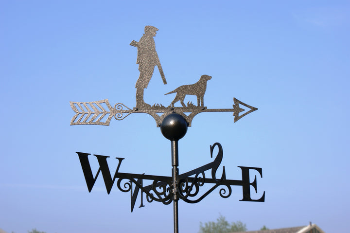 Man and Dog Weathervane Made in Britain