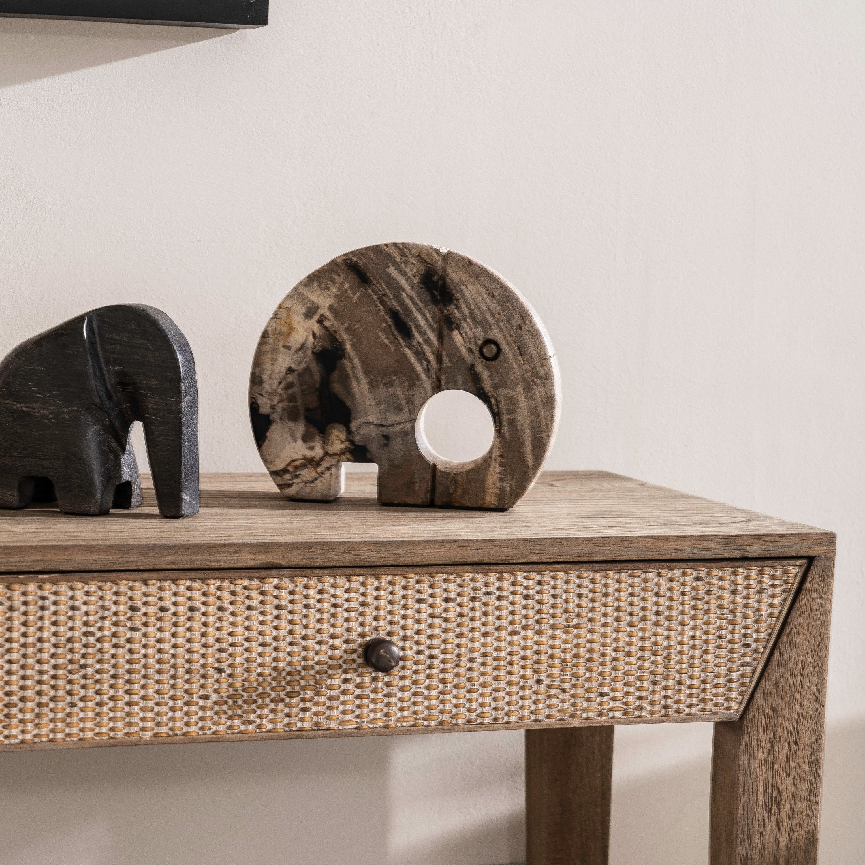 Monte Natural Wood and Rattan Console Table - The Orchard Home and Gifts