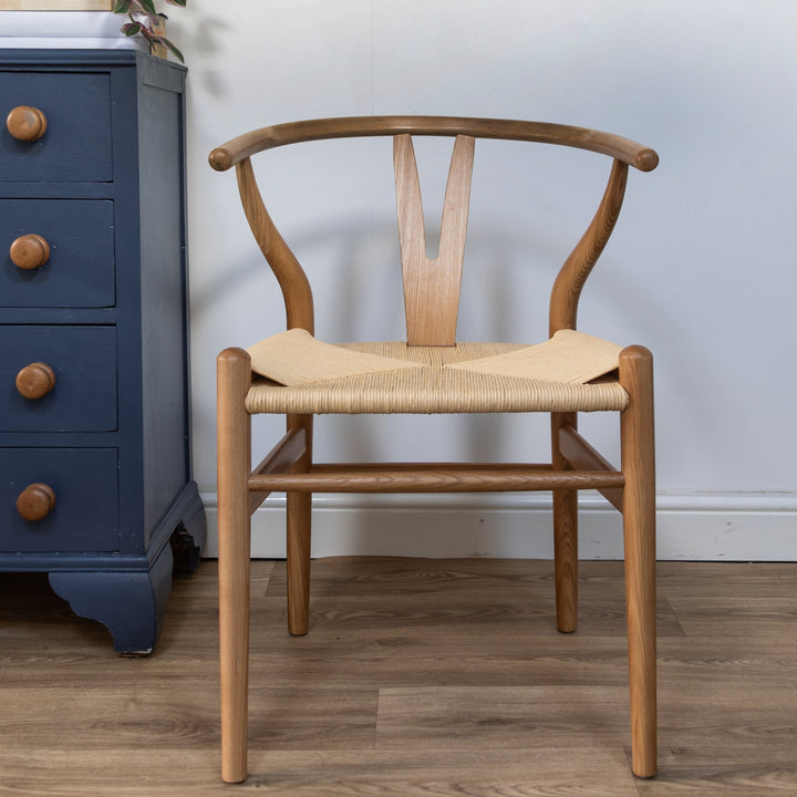 Natural Elm Wishbone Dining Chair