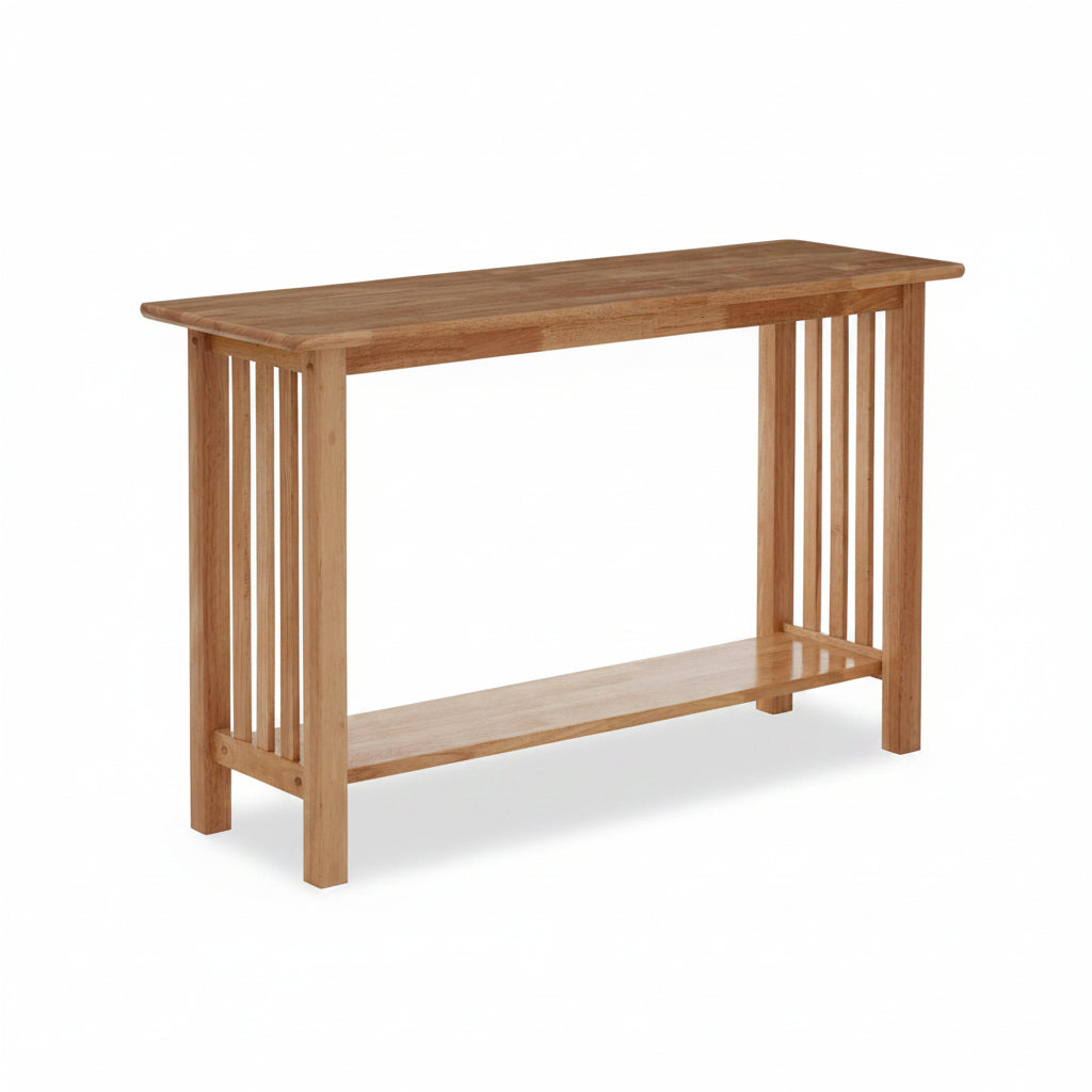 Natural Wood Slatted Console Table - The Orchard Home and Gifts