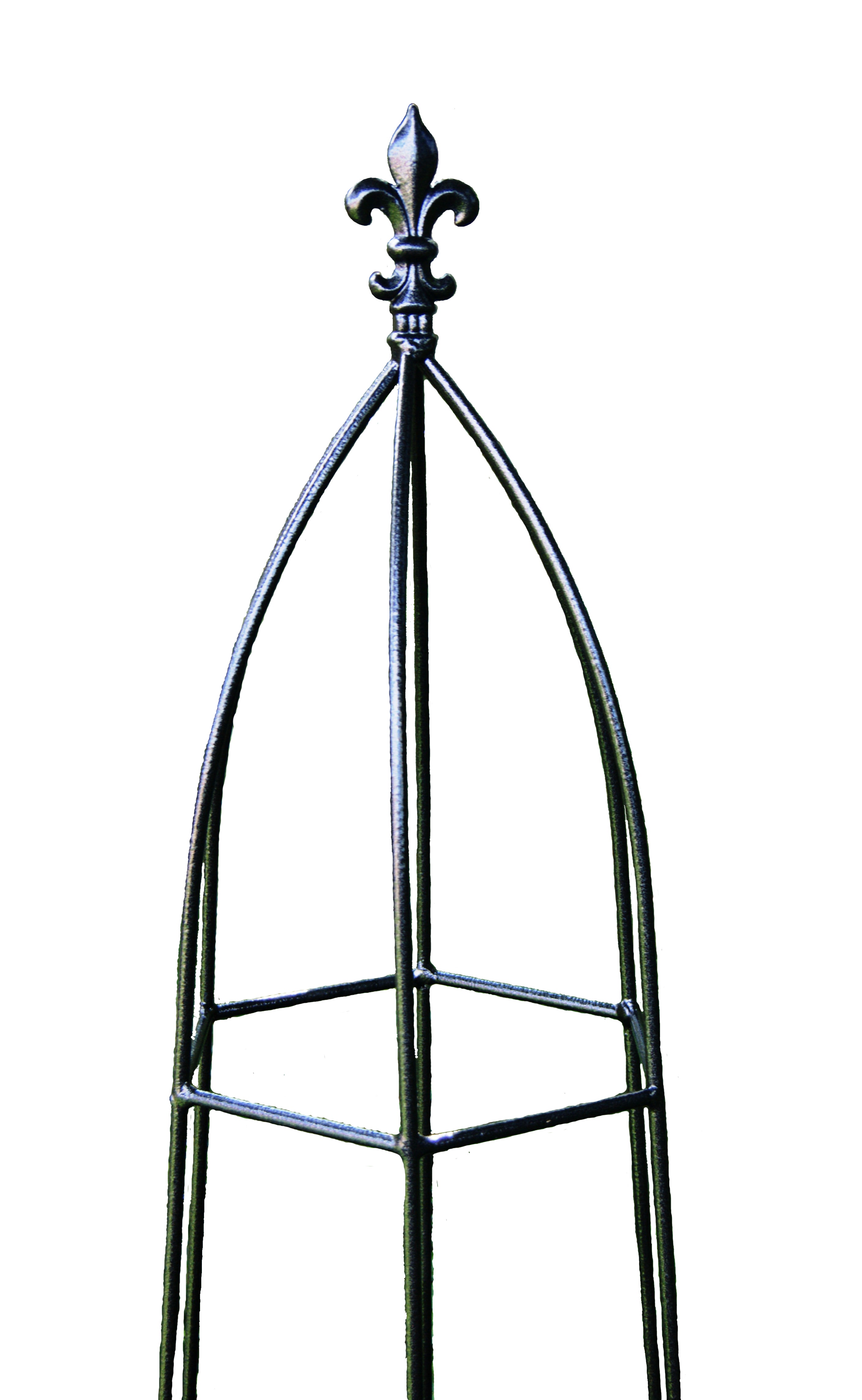 Gothic Outdoor Black Steel Garden Support Obelisk Tower Made in UK