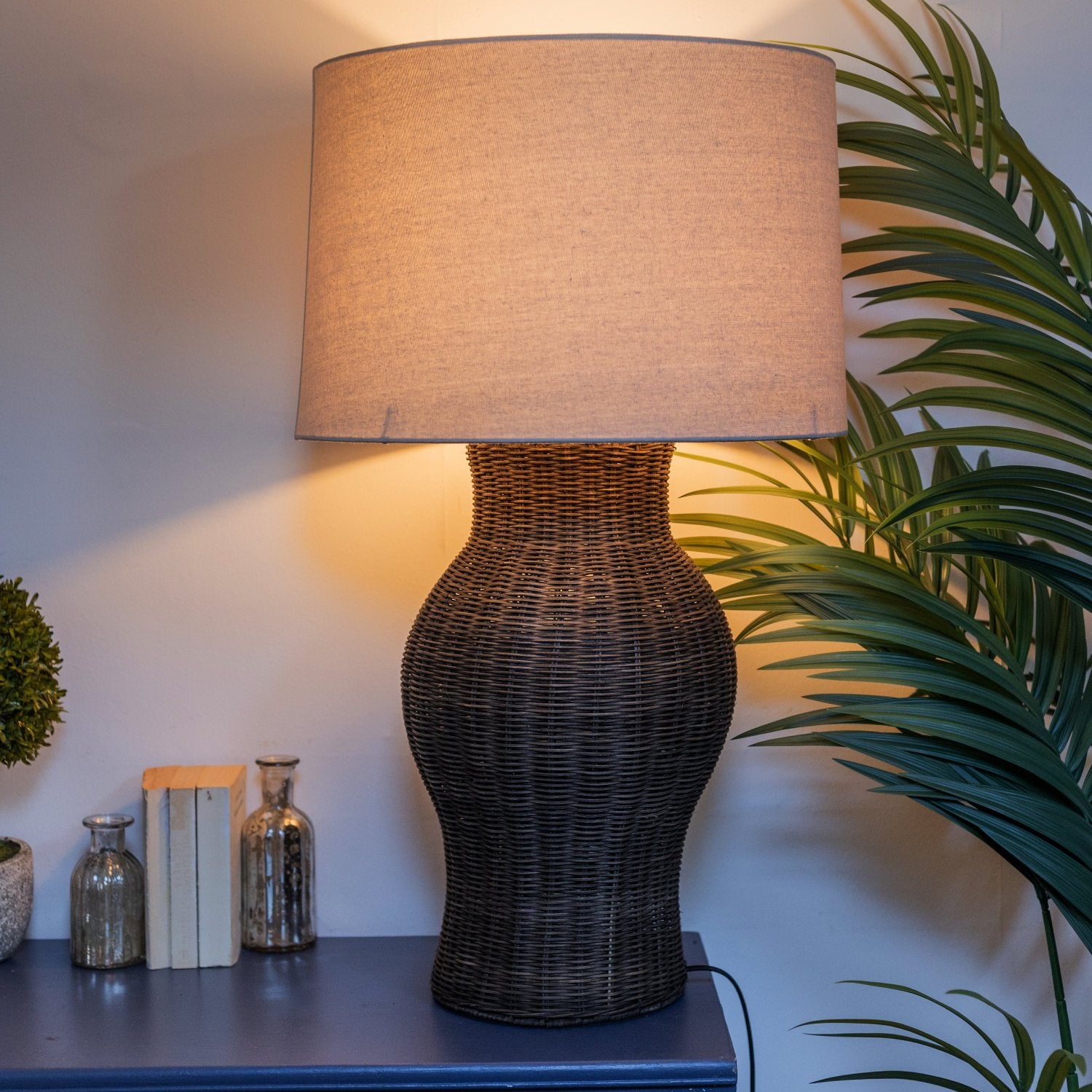 Large Rattan Urn Table Lamp | PRE ORDER