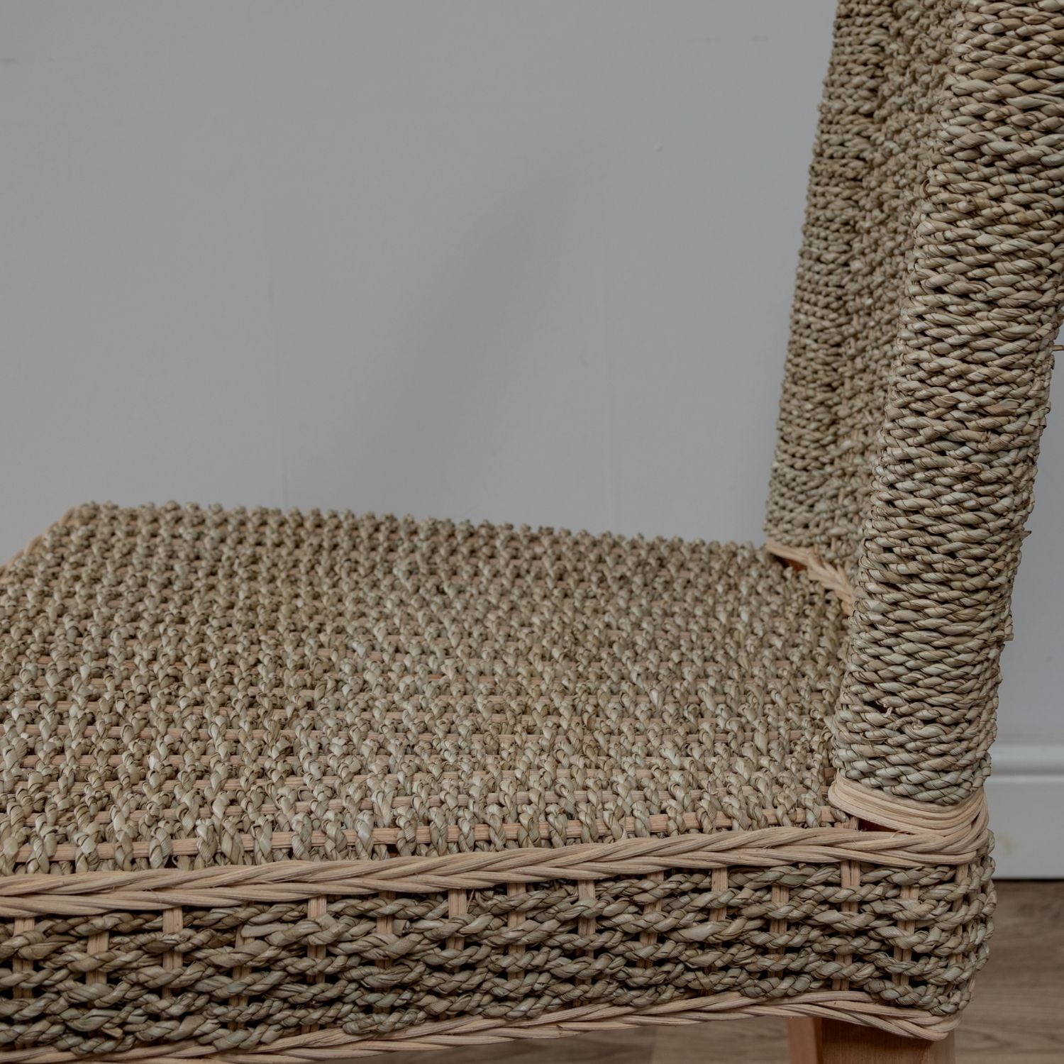 Seagrass and Mahogany Dining Chair