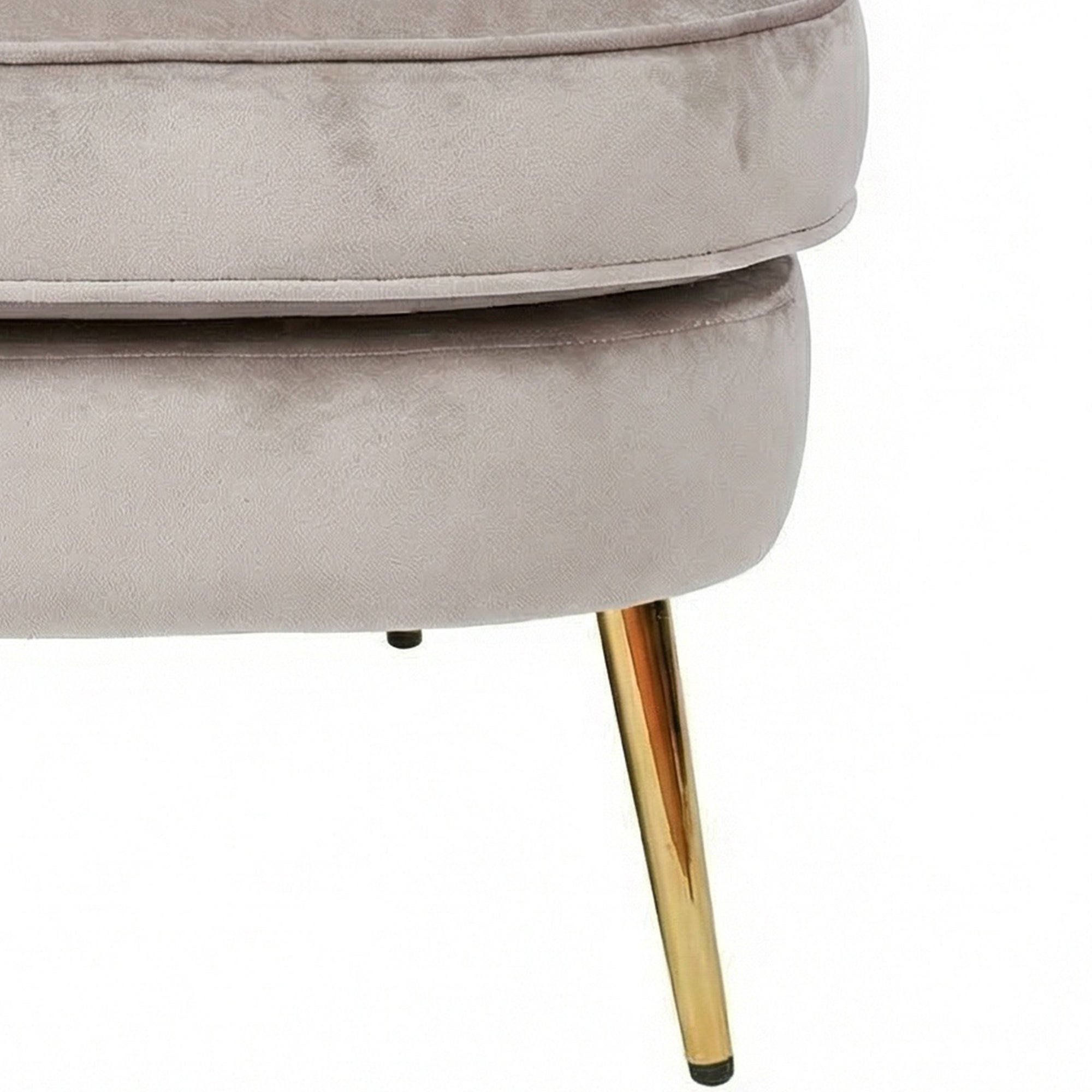 Melrose Stone Velvet Padded Cushioned Tub Chair Armchair