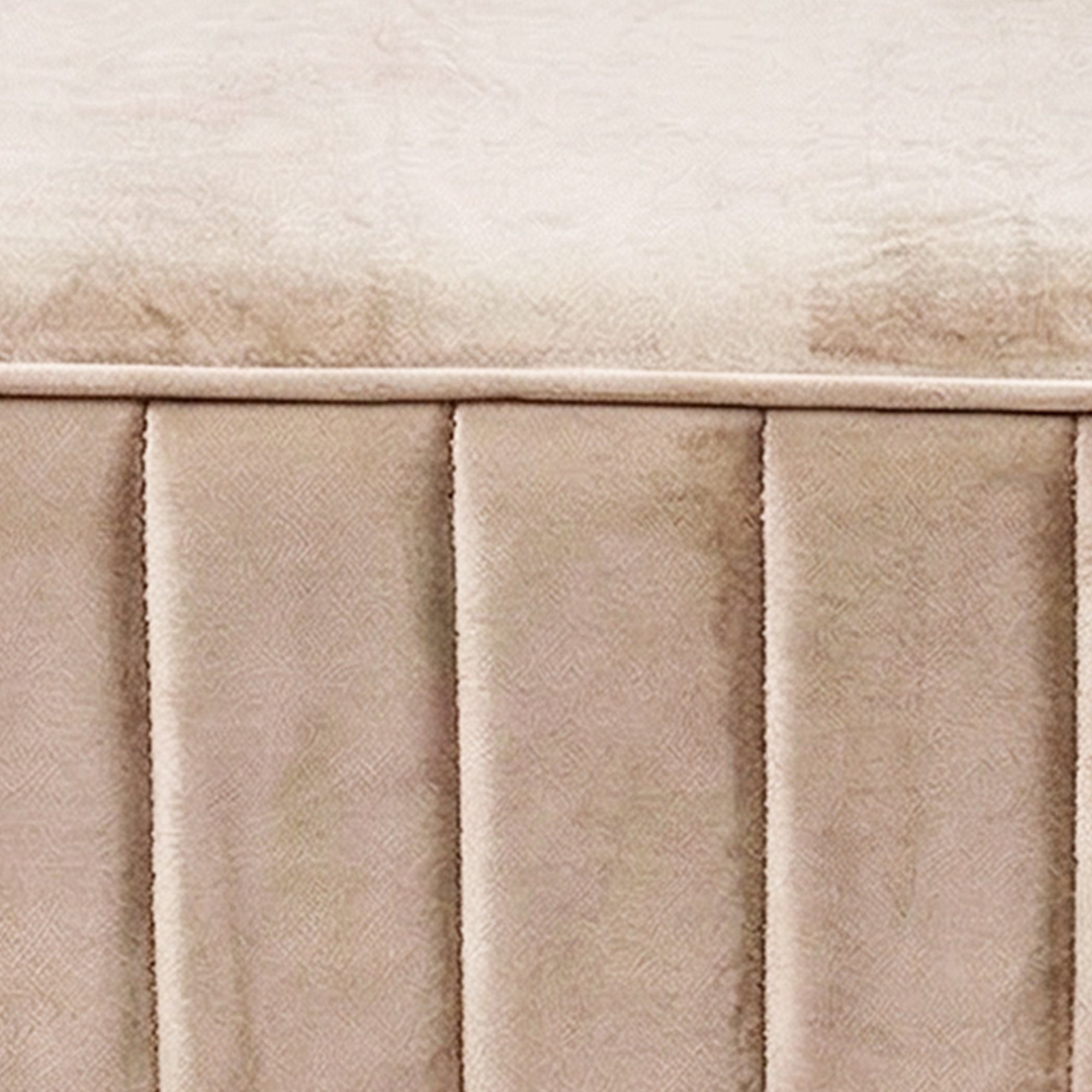 Stone Velvet Cushioned Bench Seat