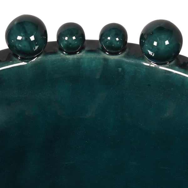 Teal Blue Bobble Edged Bowl