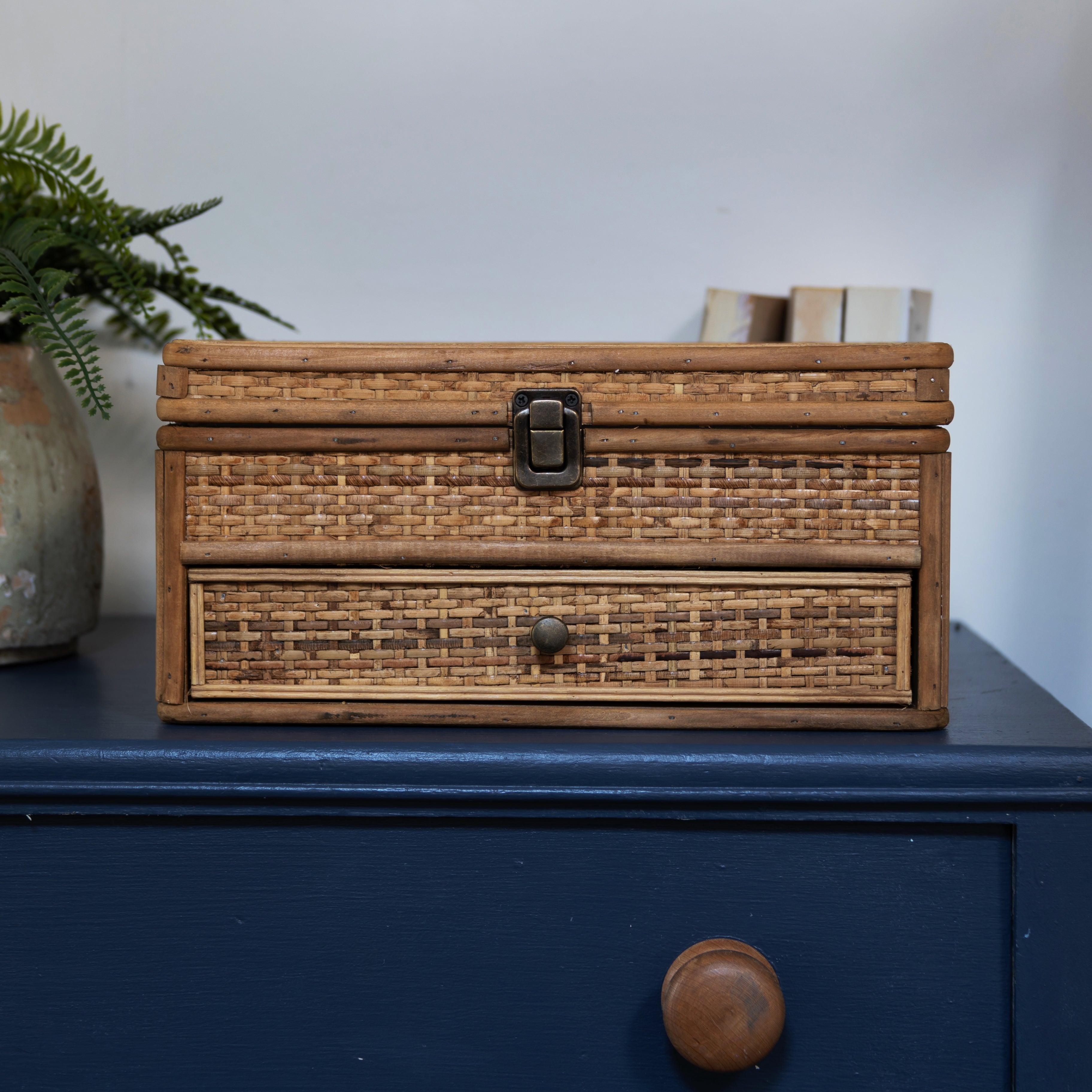 Natural Rattan Jewellery Storage Box