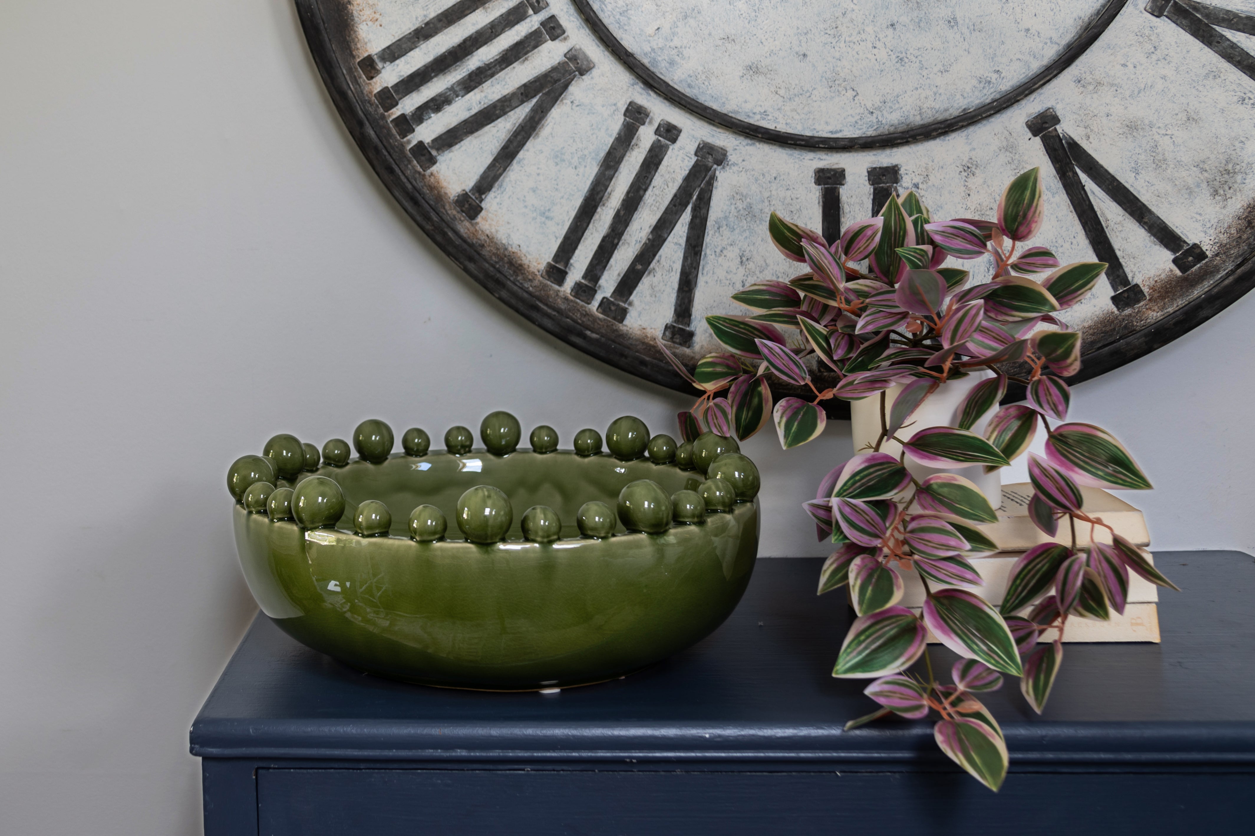 White Bobble Edged Bowl