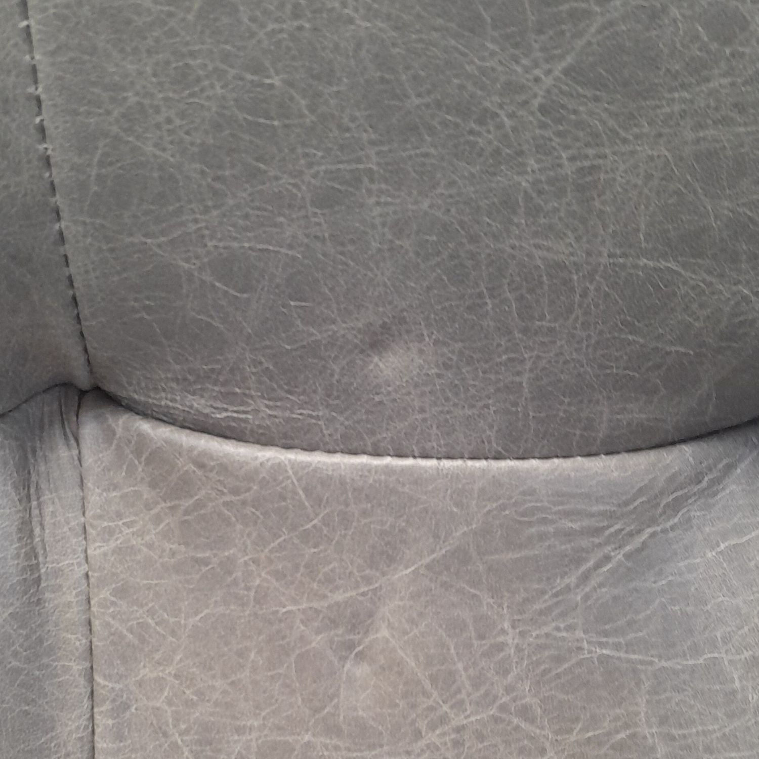 Allegro Grey Cerato Leather Dining Chair - IMPERFECT EX DISPLAY