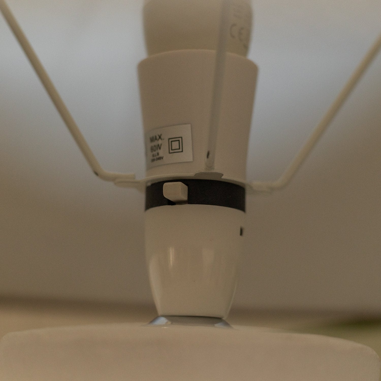 White Terracotta Ball Table Lamp with Linen Shade