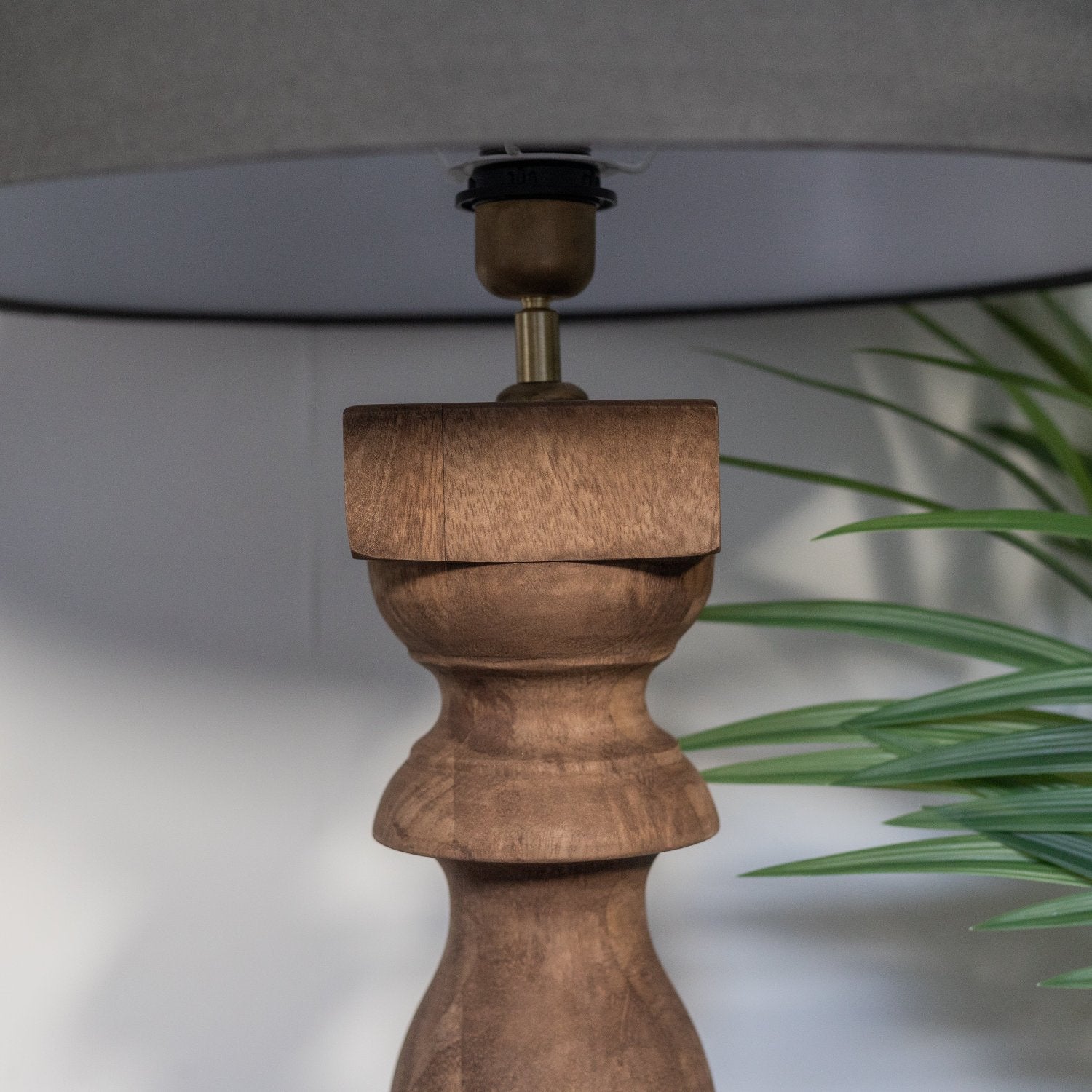 Weathered Wooden Block Table Lamp