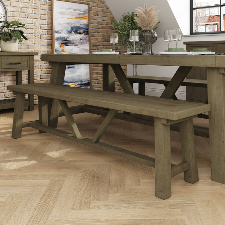 Drift Reclaimed Pine Long Dining Bench
