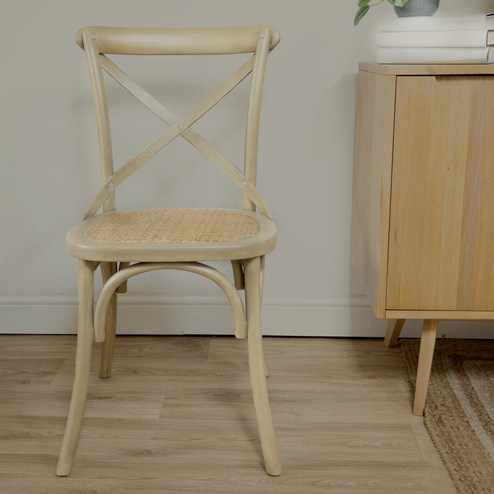 French Gray X-back Dining Chair